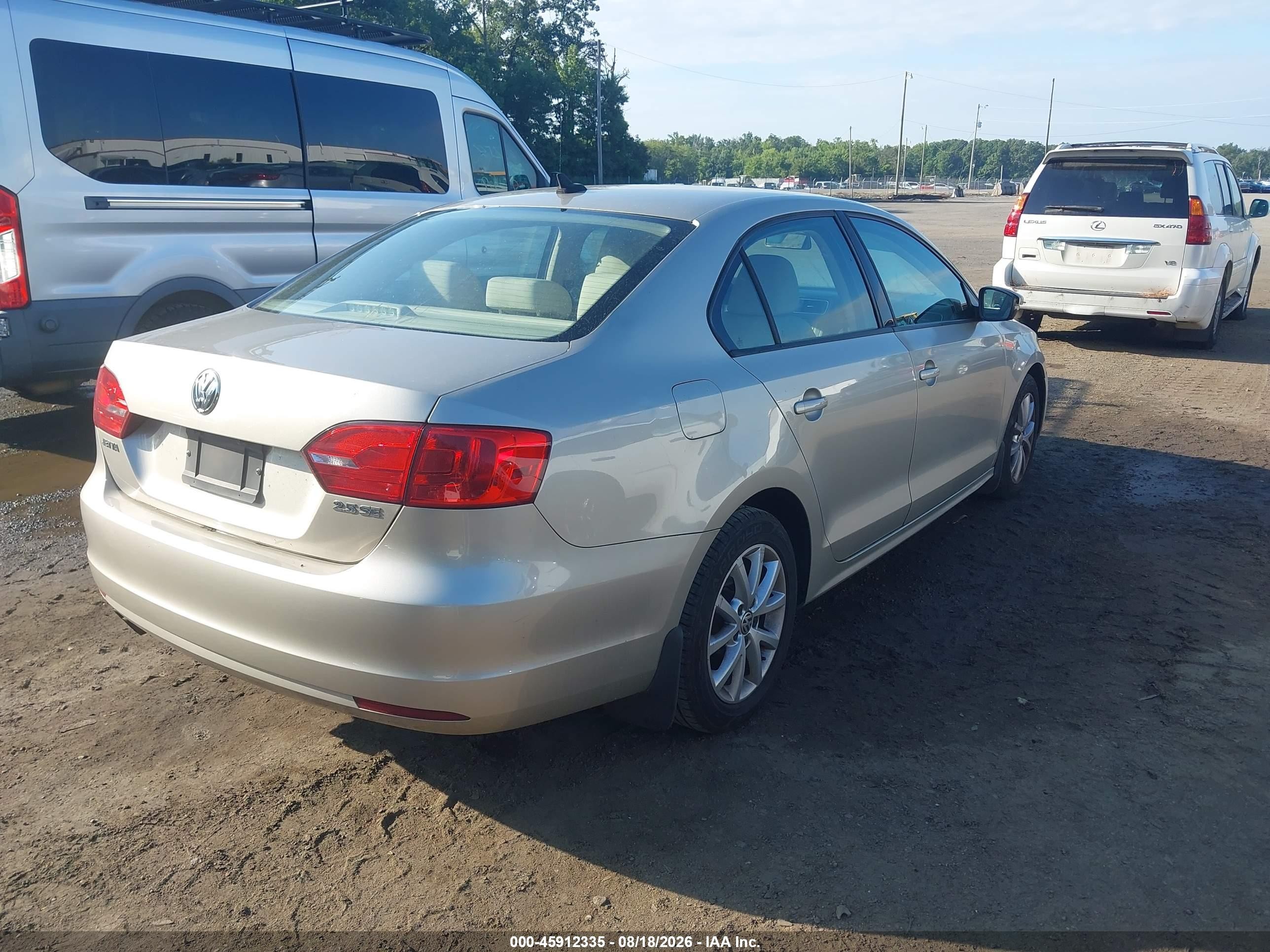 2012 Volkswagen Jetta 2.5l Se Gold vin: 3VWDP7AJ9CM453321