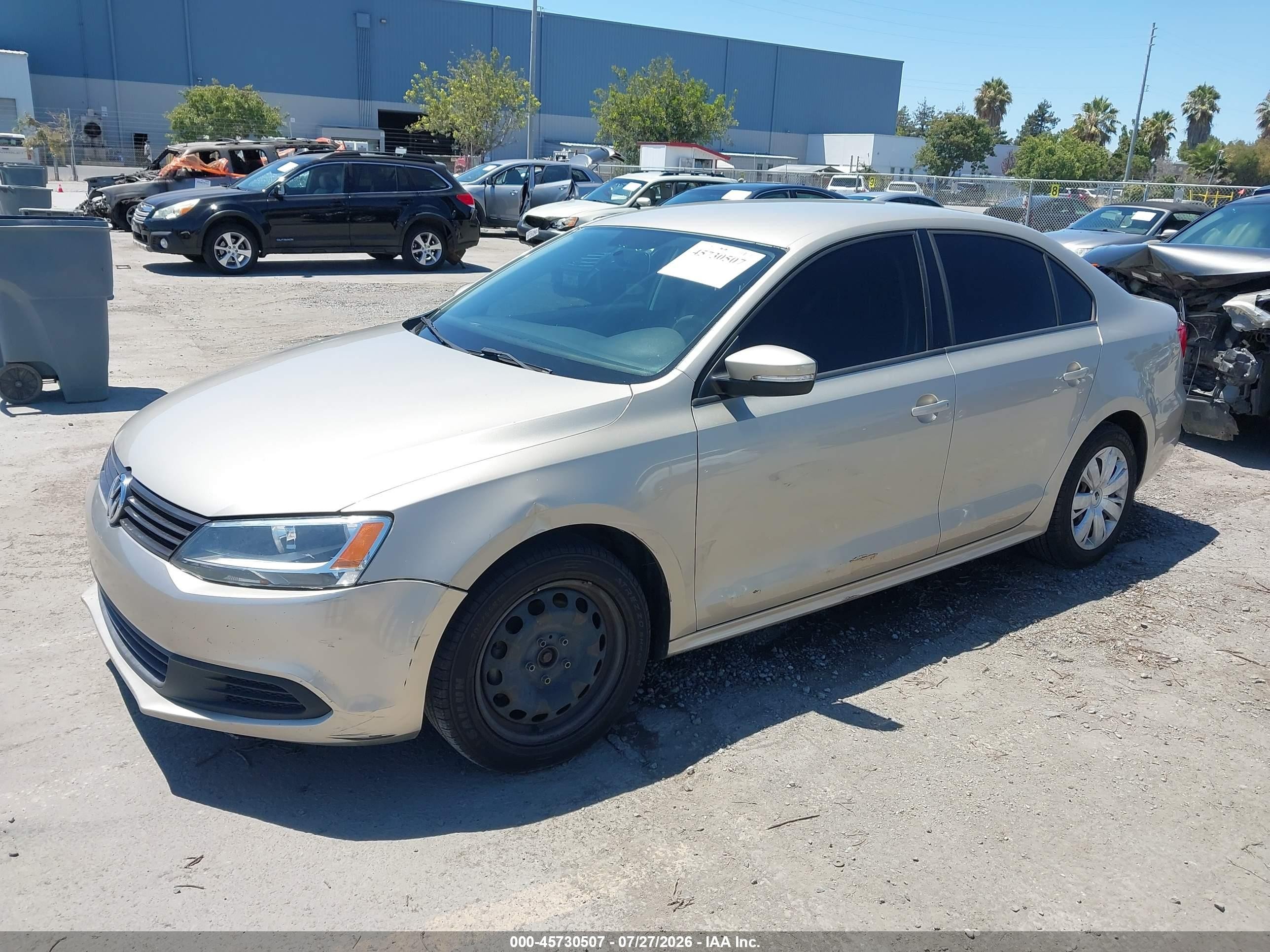 2012 Volkswagen Jetta 2.5l Se Gold vin: 3VWDP7AJ9CM463444