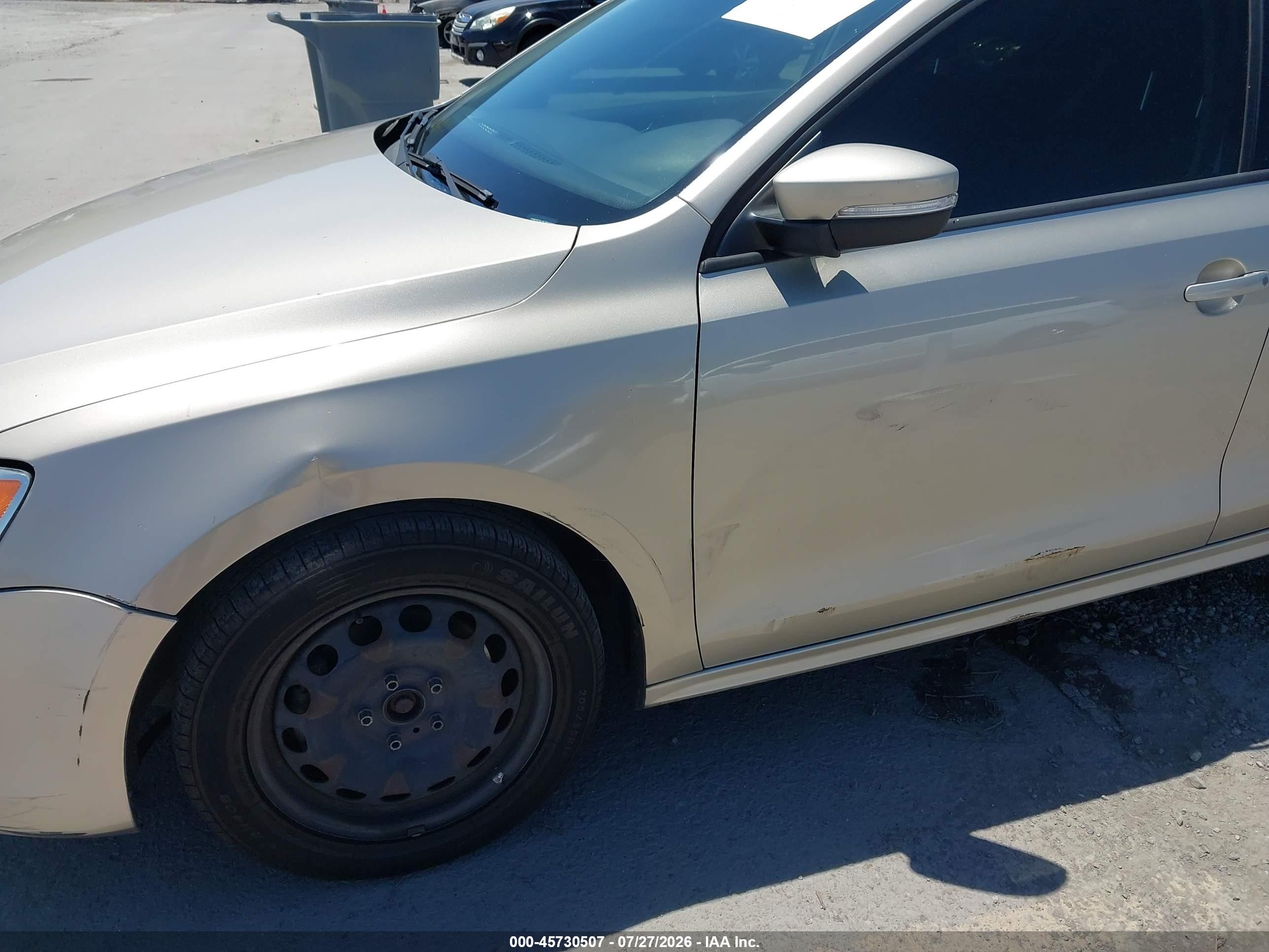 2012 Volkswagen Jetta 2.5l Se Gold vin: 3VWDP7AJ9CM463444