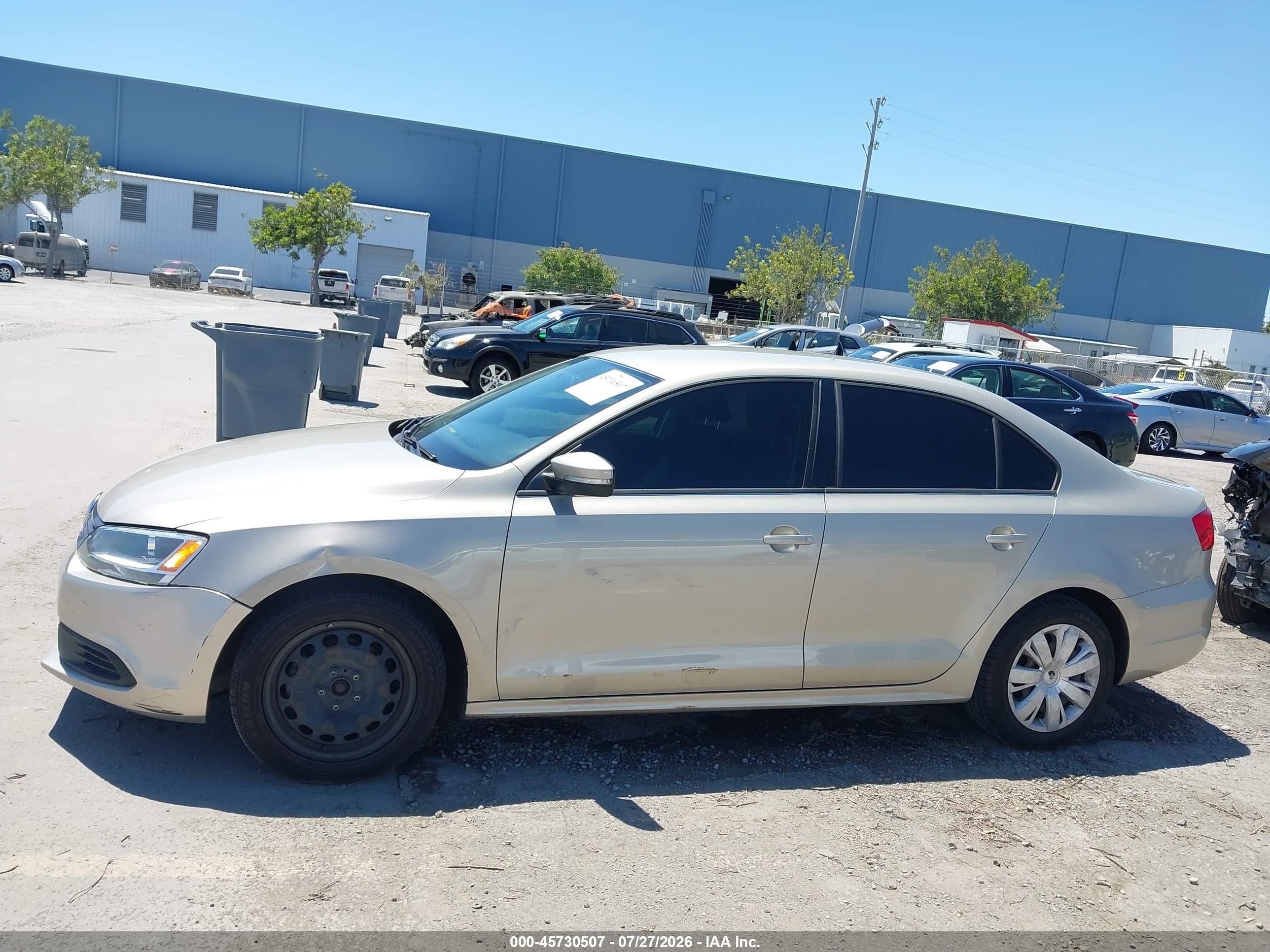 2012 Volkswagen Jetta 2.5l Se Gold vin: 3VWDP7AJ9CM463444