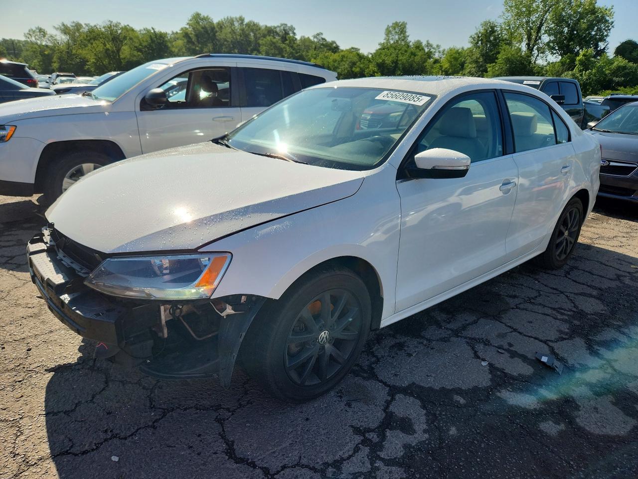 2013 Volkswagen Jetta Se White vin: 3VWDP7AJ9DM359103
