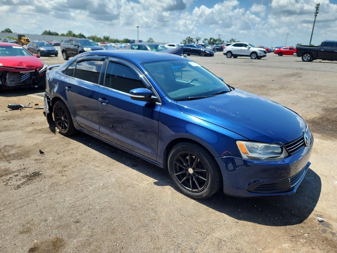 2013 Volkswagen Jetta Se Blue vin: 3VWDP7AJ9DM420417