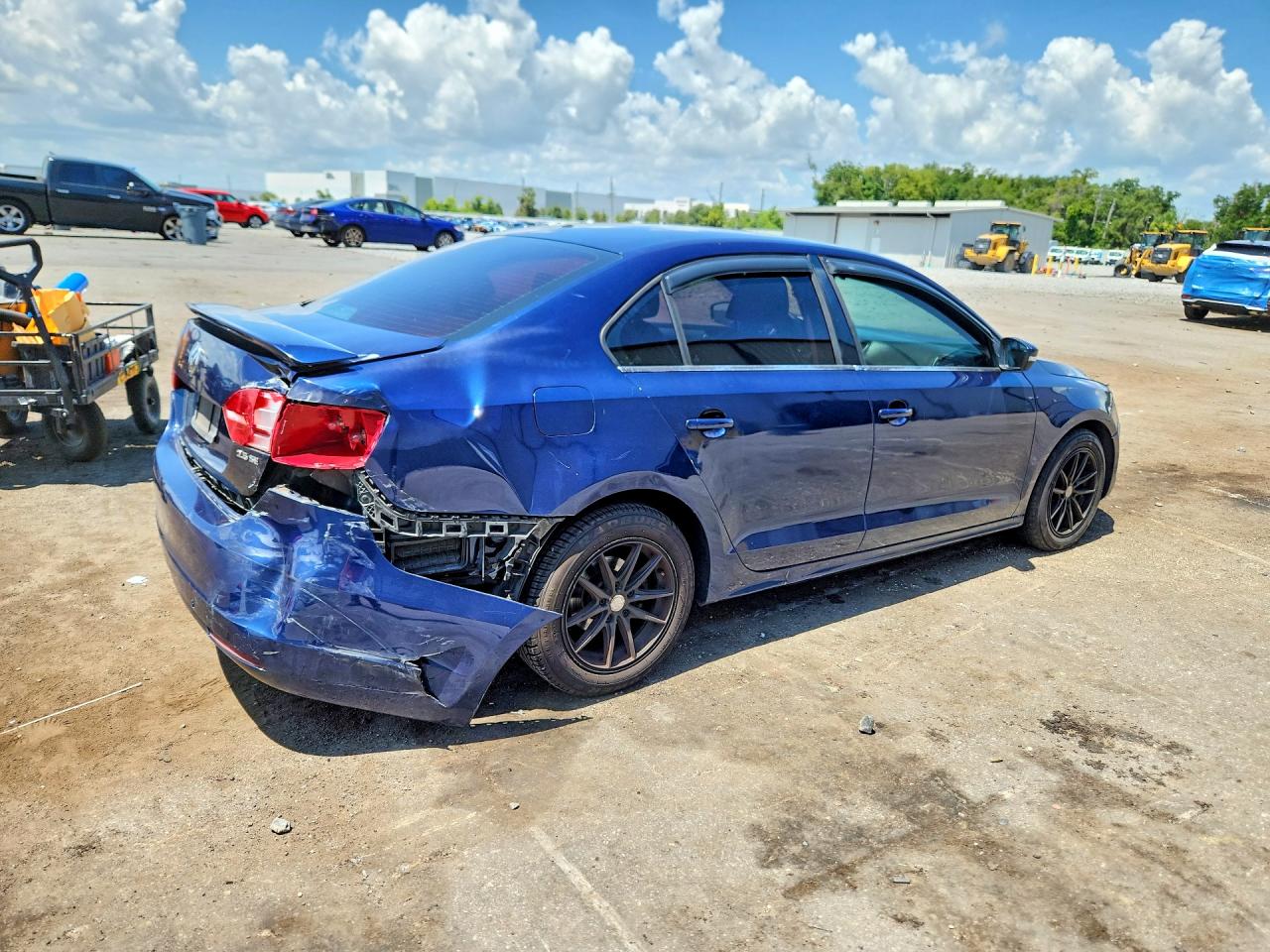 2013 Volkswagen Jetta Se Blue vin: 3VWDP7AJ9DM420417
