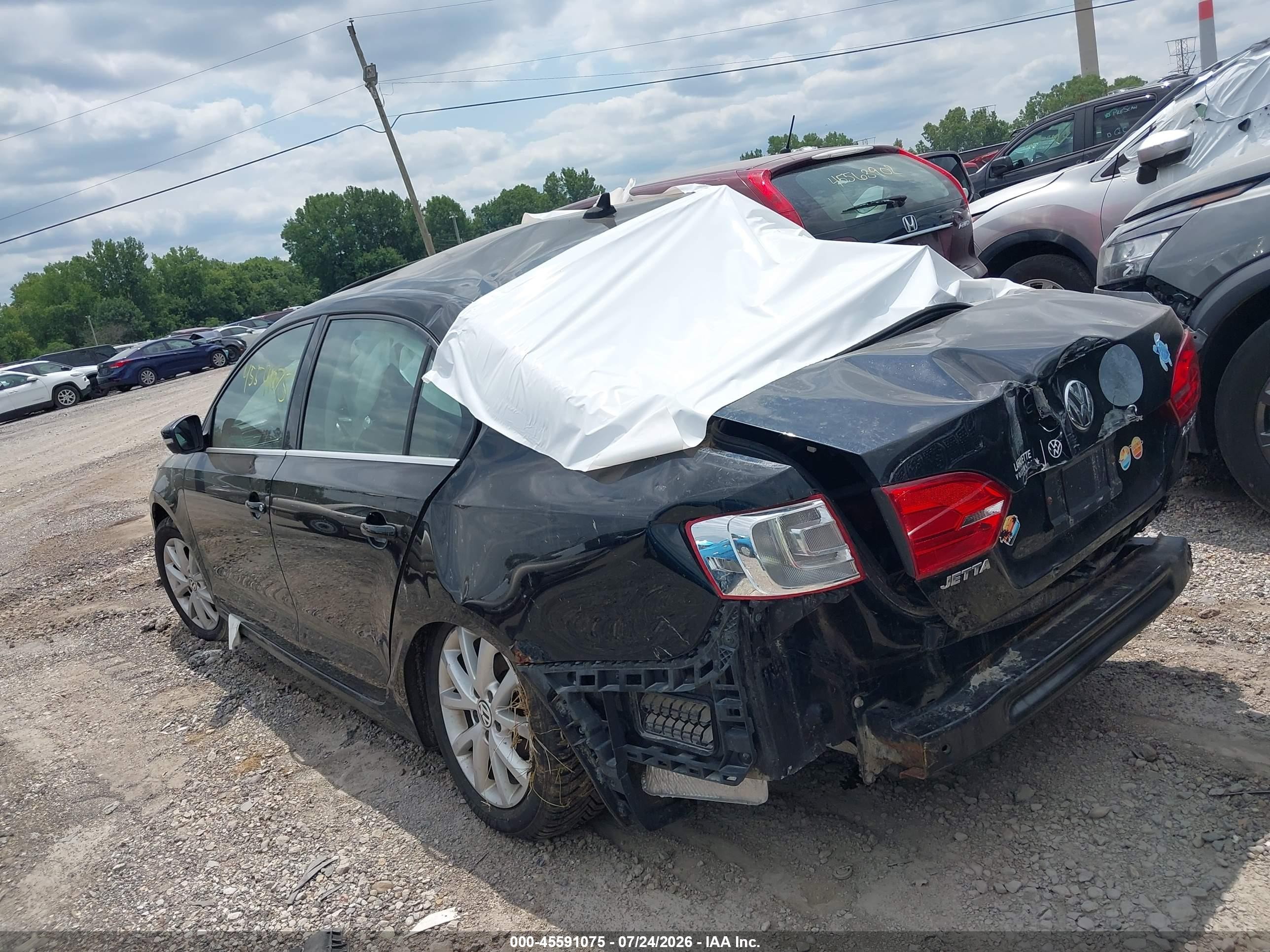 2013 Volkswagen Jetta 2.5l Se Black vin: 3VWDP7AJ9DM446080