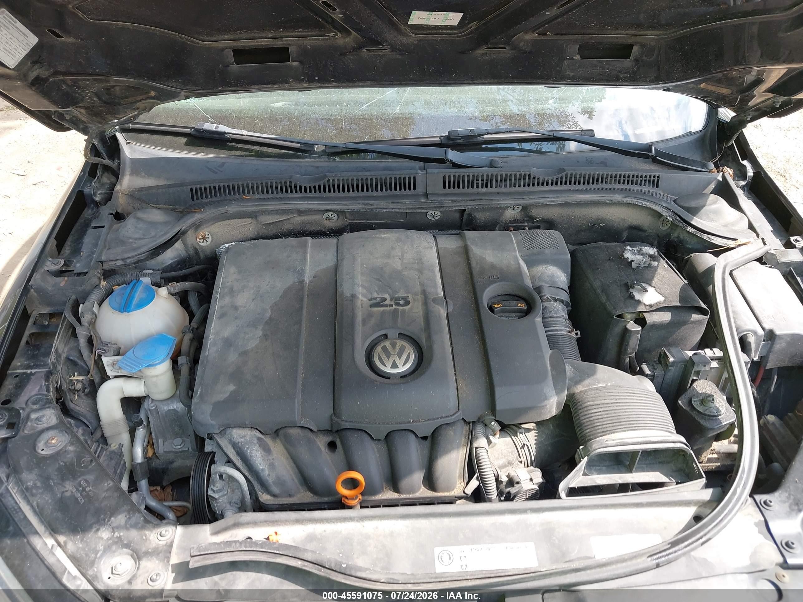 2013 Volkswagen Jetta 2.5l Se Black vin: 3VWDP7AJ9DM446080
