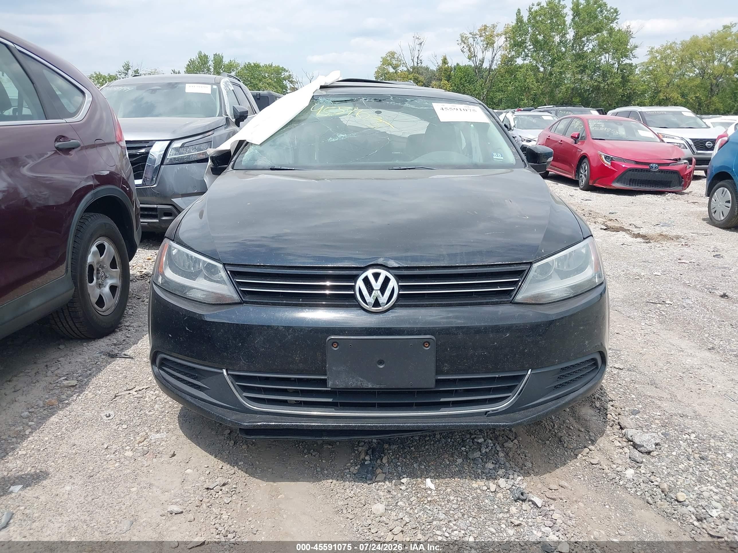 2013 Volkswagen Jetta 2.5l Se Black vin: 3VWDP7AJ9DM446080