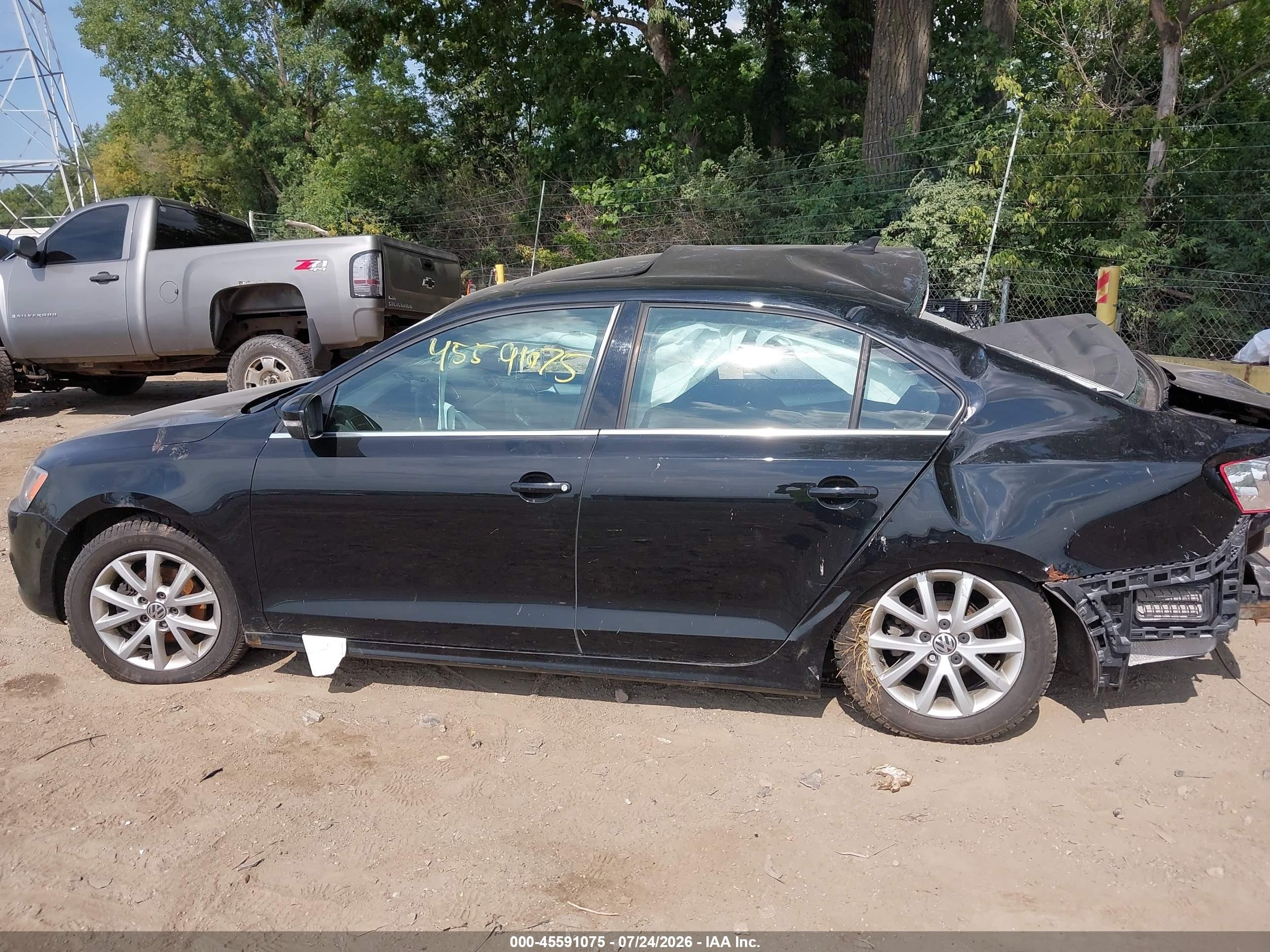 2013 Volkswagen Jetta 2.5l Se Black vin: 3VWDP7AJ9DM446080