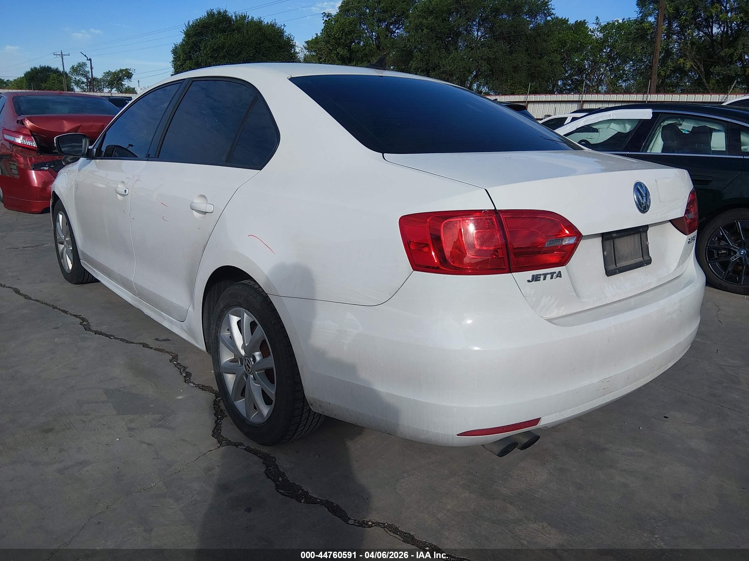 2012 Volkswagen Jetta 2.5l Se White vin: 3VWDP7AJXCM008005