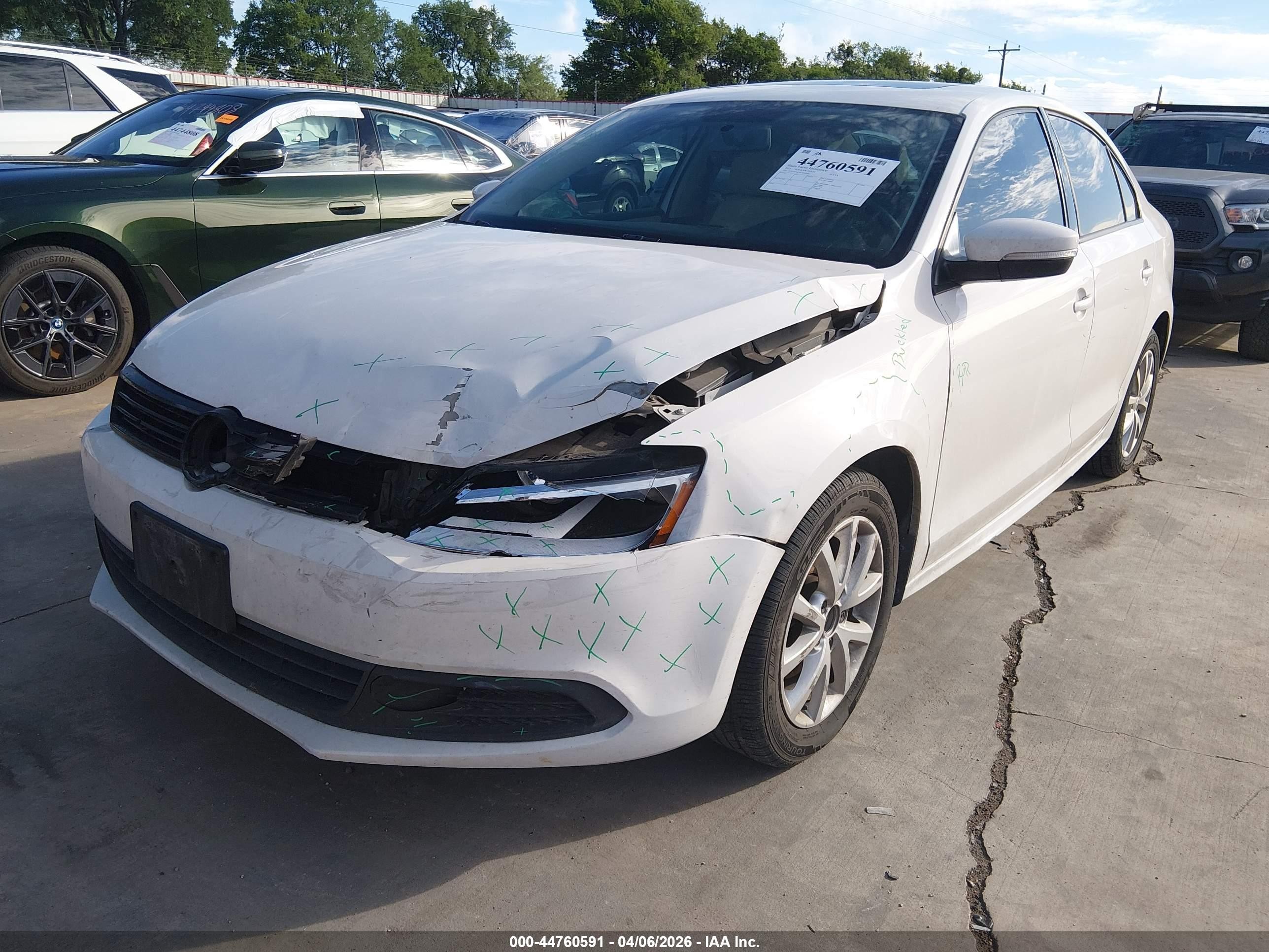 2012 Volkswagen Jetta 2.5l Se White vin: 3VWDP7AJXCM008005