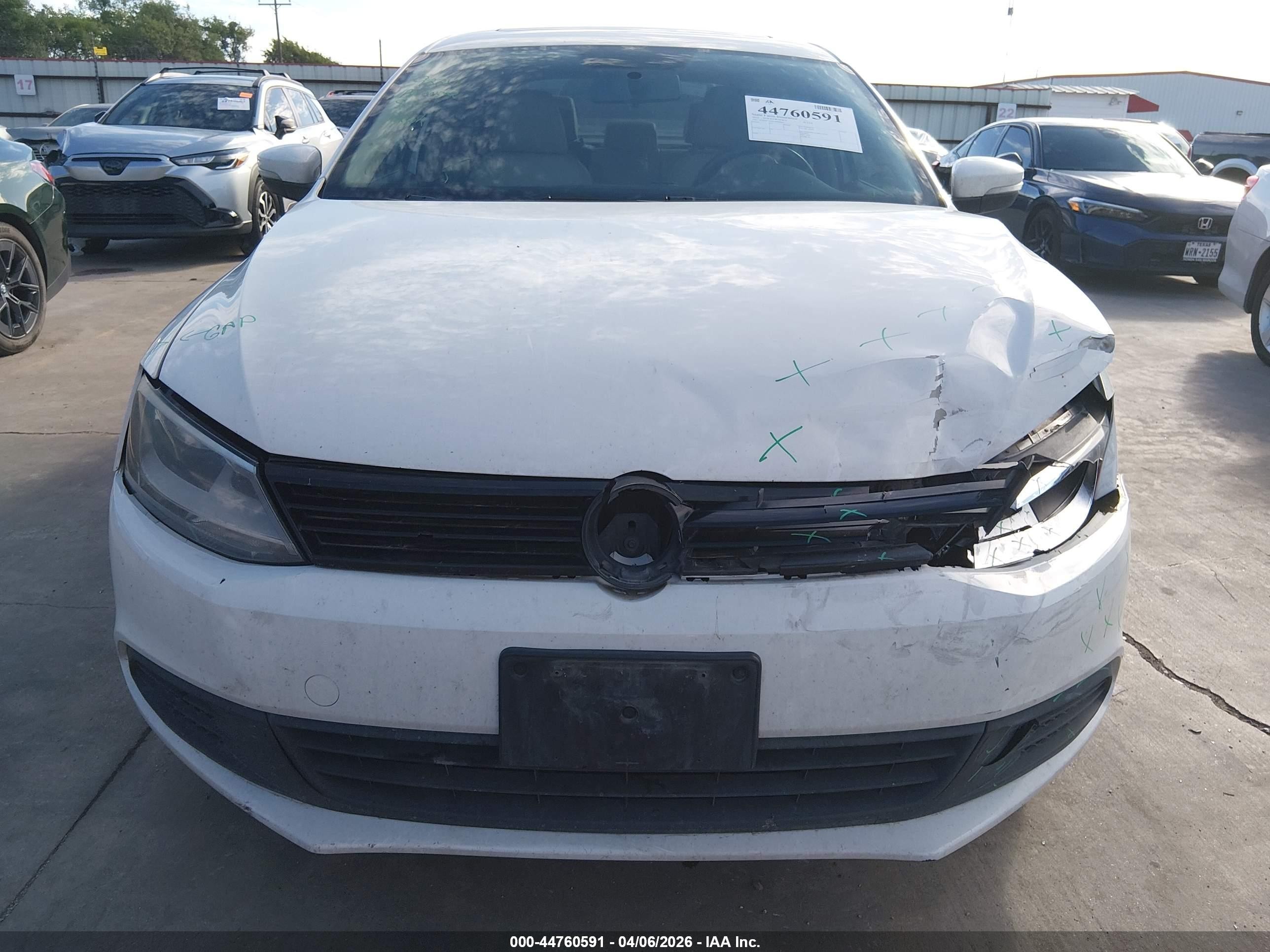 2012 Volkswagen Jetta 2.5l Se White vin: 3VWDP7AJXCM008005