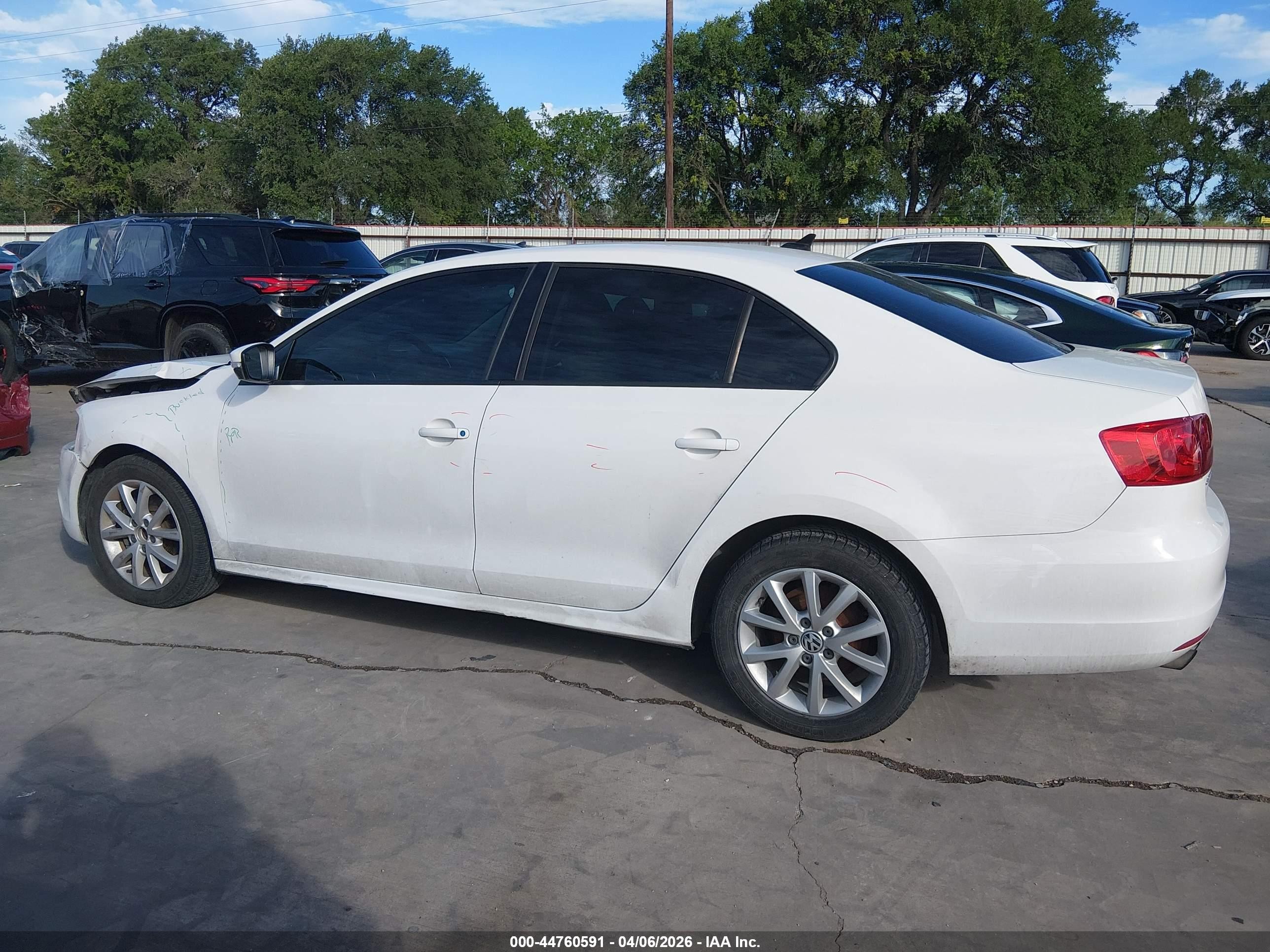 2012 Volkswagen Jetta 2.5l Se White vin: 3VWDP7AJXCM008005