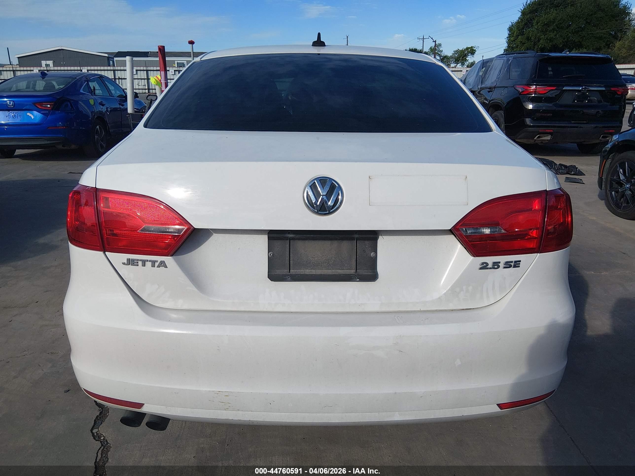 2012 Volkswagen Jetta 2.5l Se White vin: 3VWDP7AJXCM008005