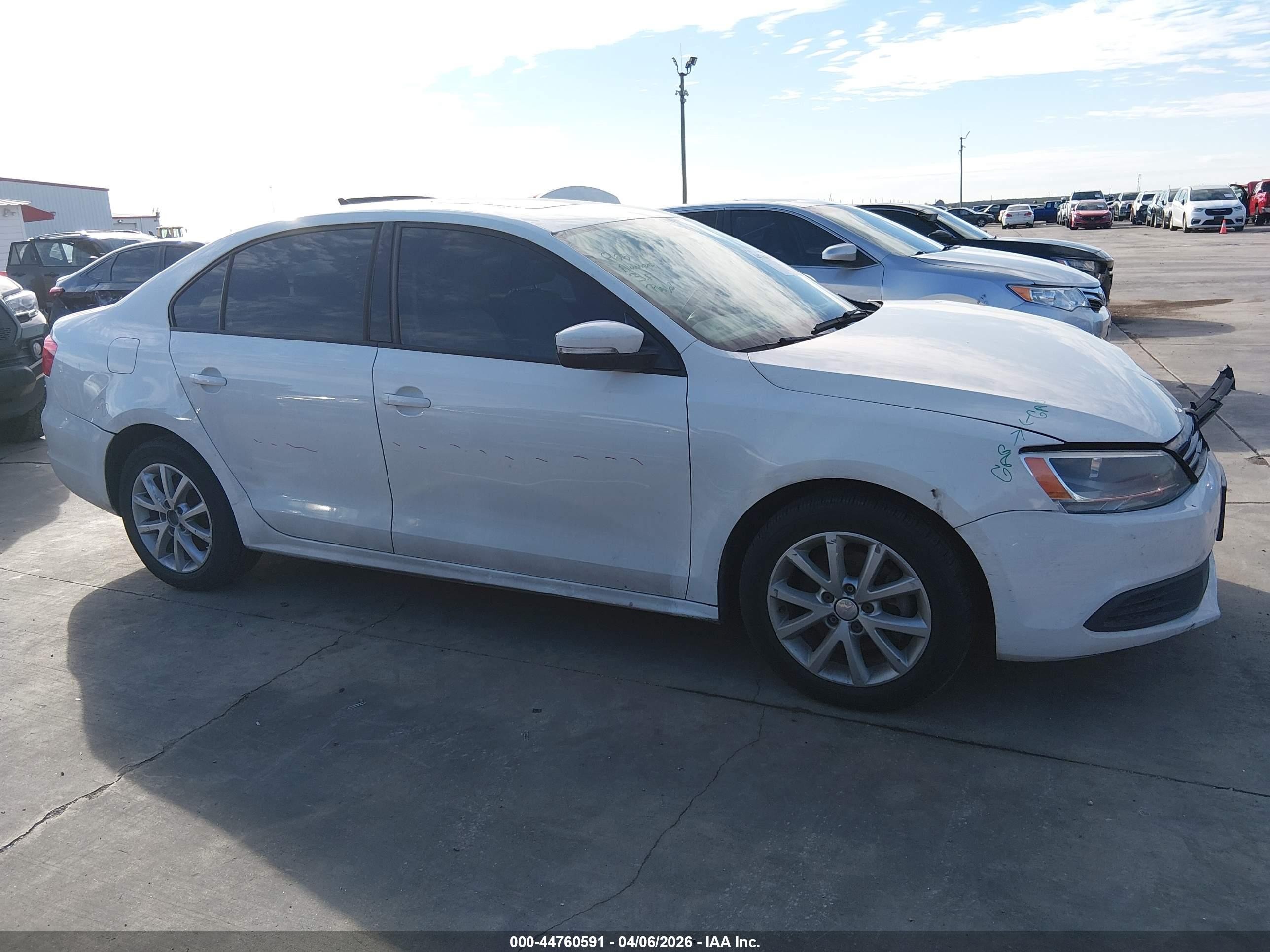 2012 Volkswagen Jetta 2.5l Se White vin: 3VWDP7AJXCM008005