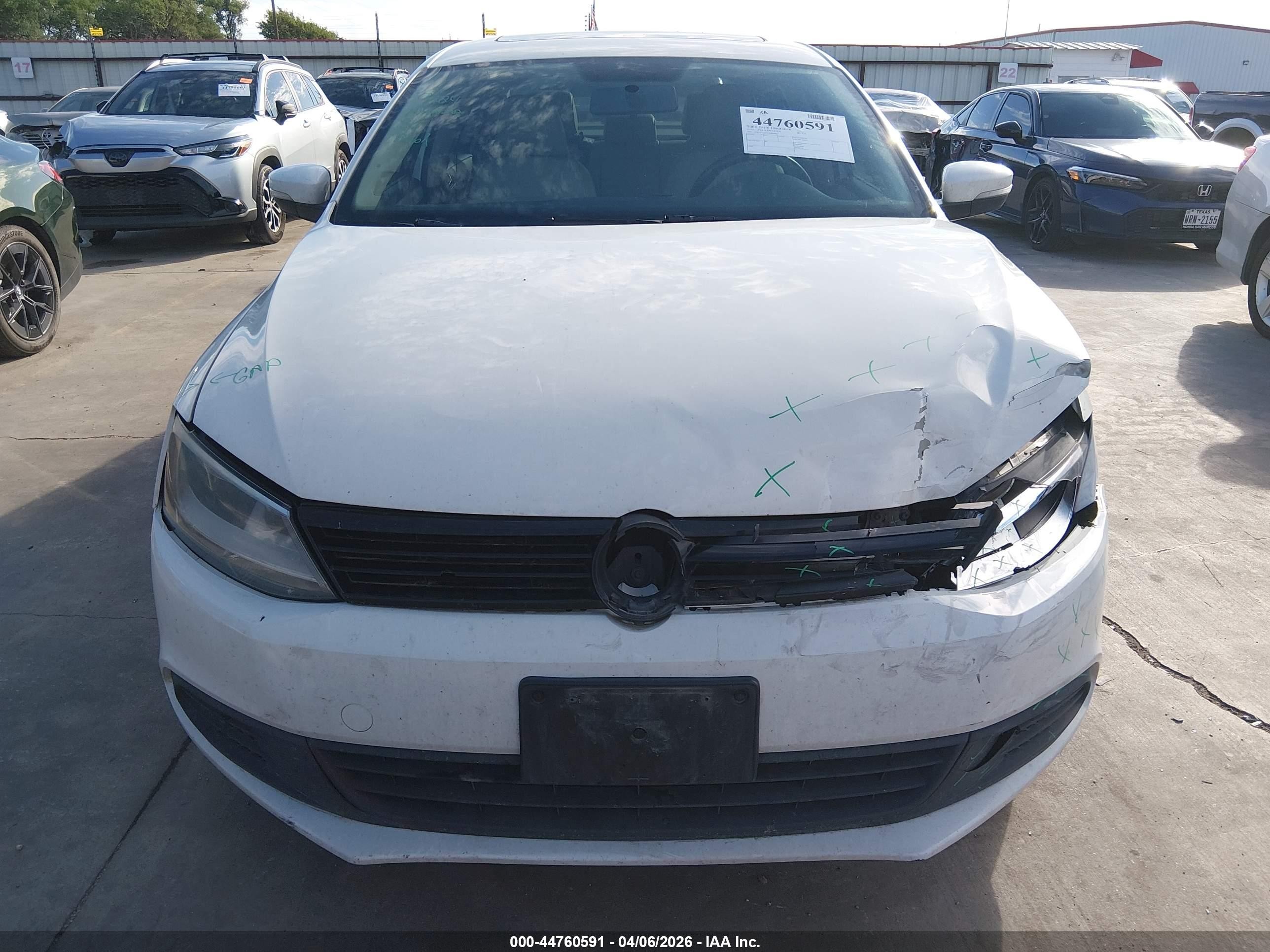 2012 Volkswagen Jetta 2.5l Se White vin: 3VWDP7AJXCM008005