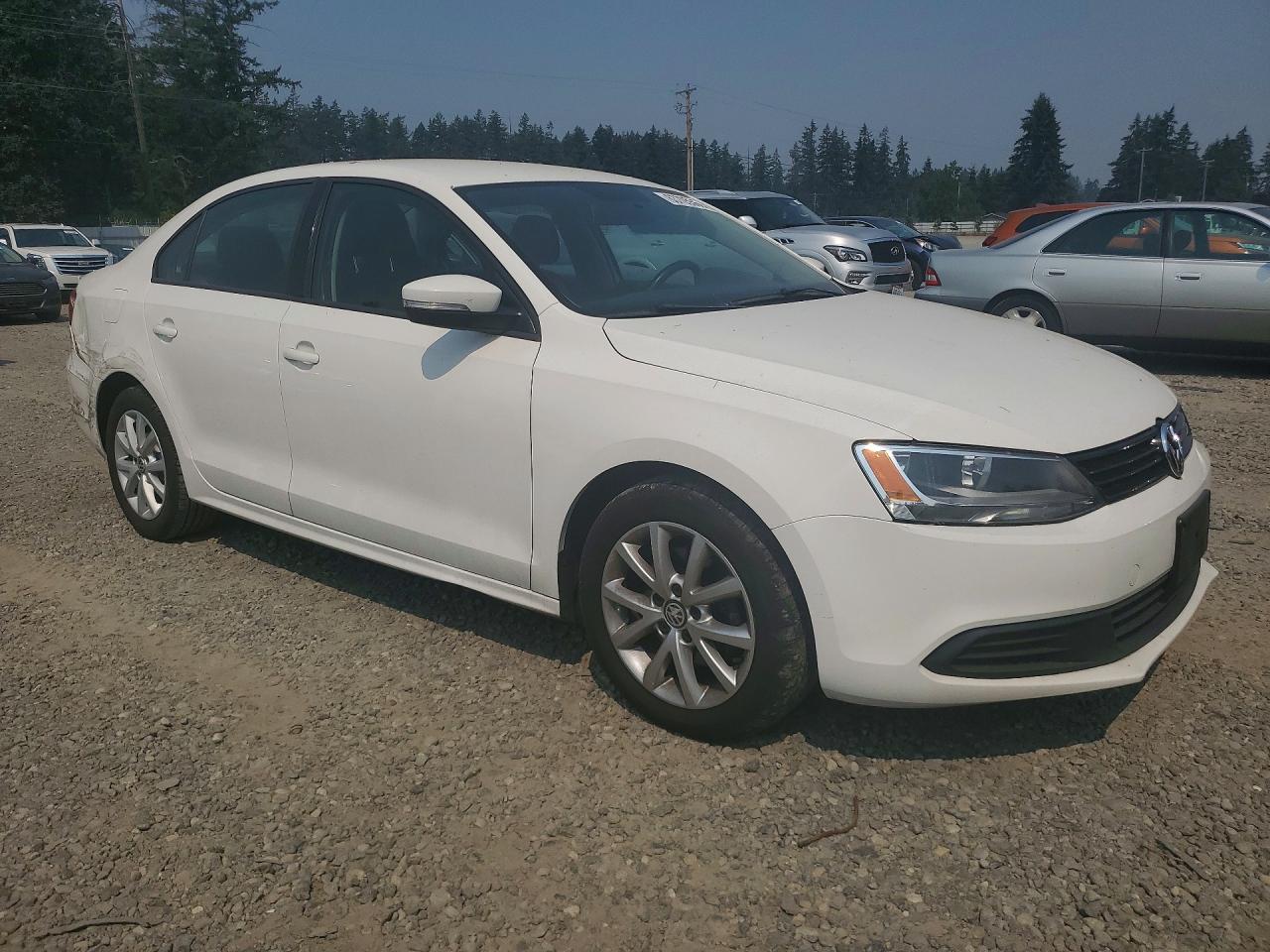 2012 Volkswagen Jetta Se White vin: 3VWDP7AJXCM302570