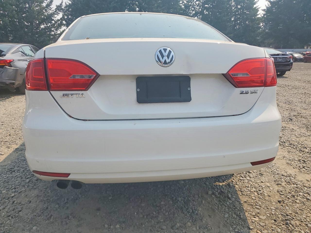 2012 Volkswagen Jetta Se White vin: 3VWDP7AJXCM302570