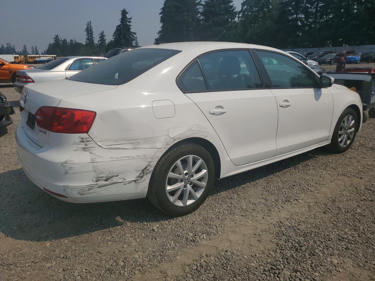 2012 Volkswagen Jetta Se White vin: 3VWDP7AJXCM302570