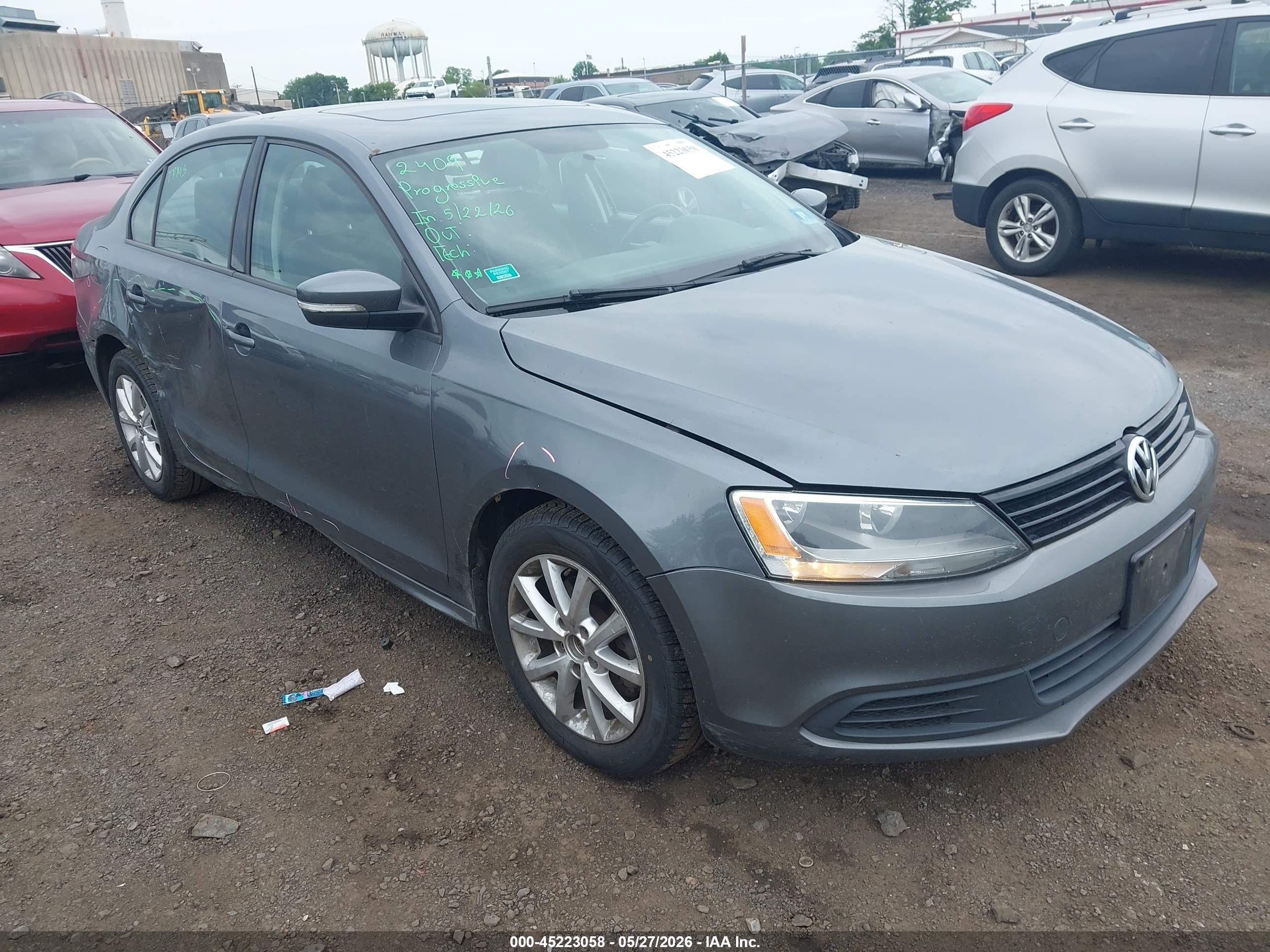 2012 Volkswagen Jetta 2.5l Se Gray vin: 3VWDP7AJXCM305095