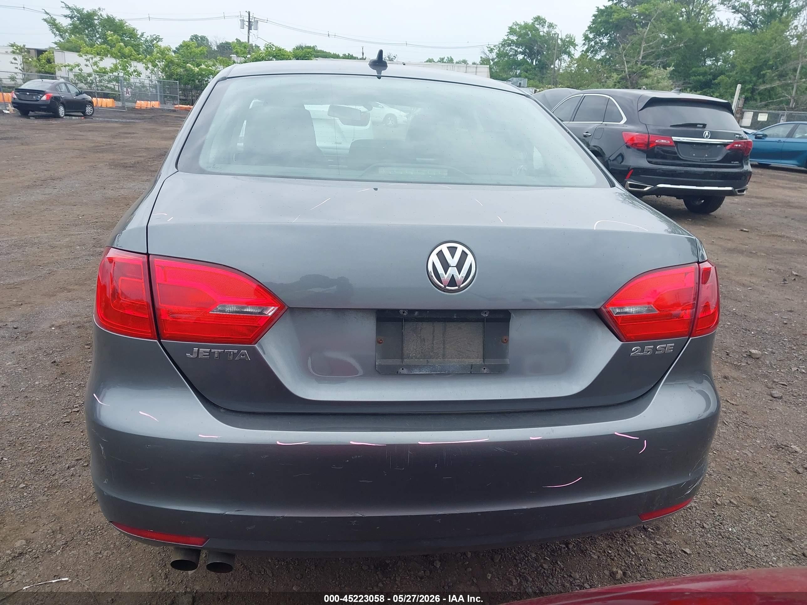 2012 Volkswagen Jetta 2.5l Se Gray vin: 3VWDP7AJXCM305095