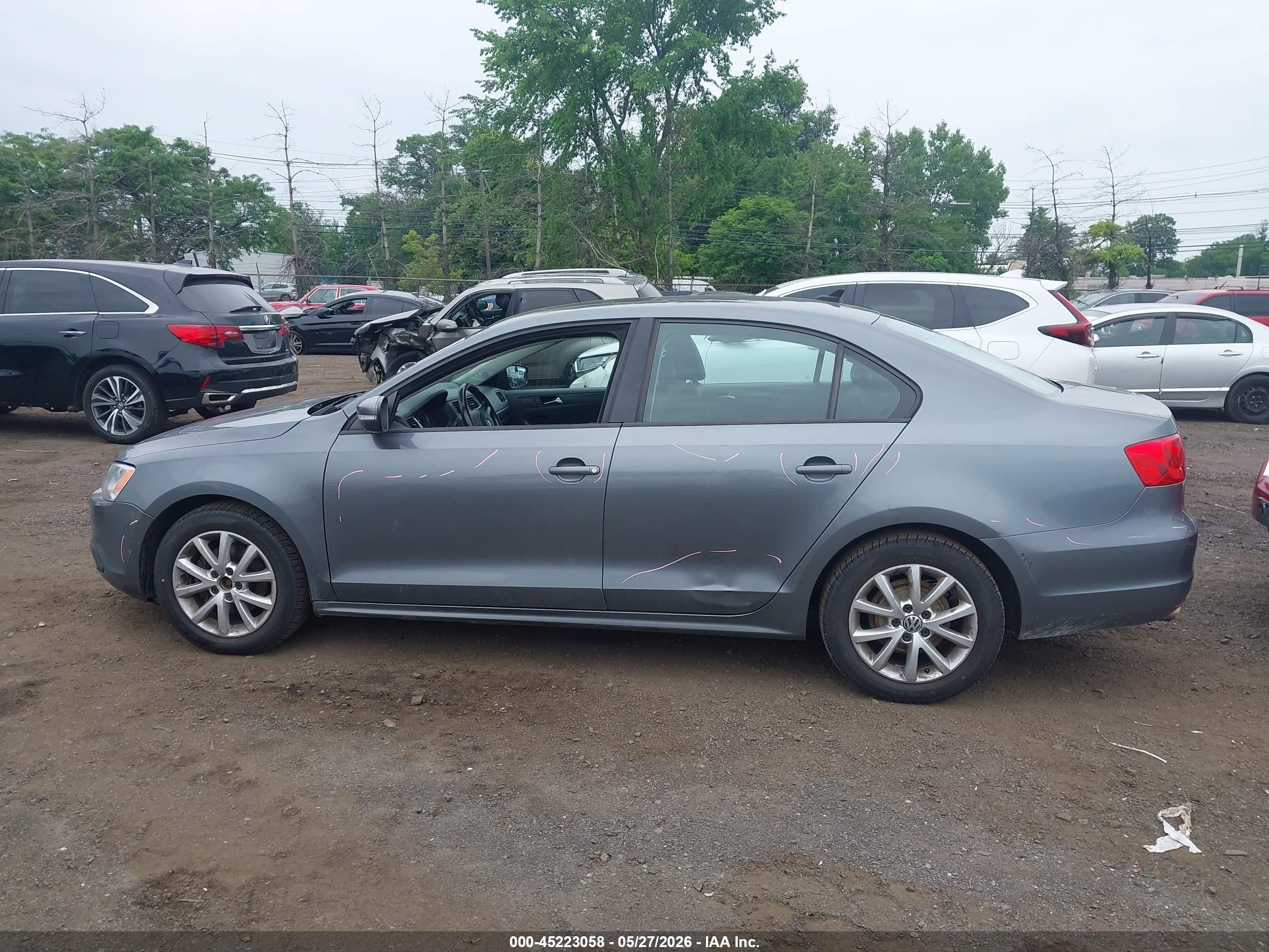 2012 Volkswagen Jetta 2.5l Se Gray vin: 3VWDP7AJXCM305095