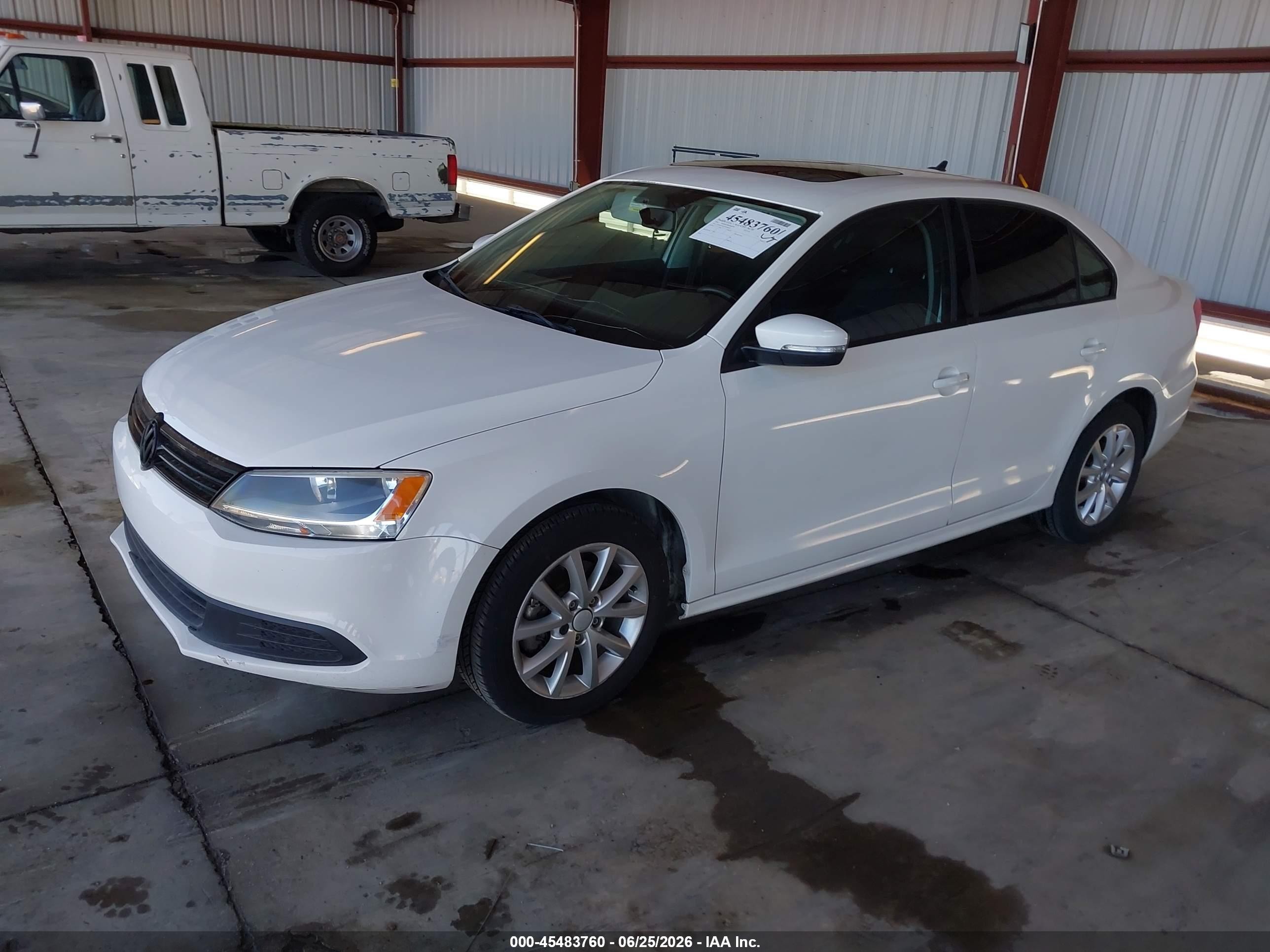 2012 Volkswagen Jetta 2.5l Se White vin: 3VWDP7AJXCM306229