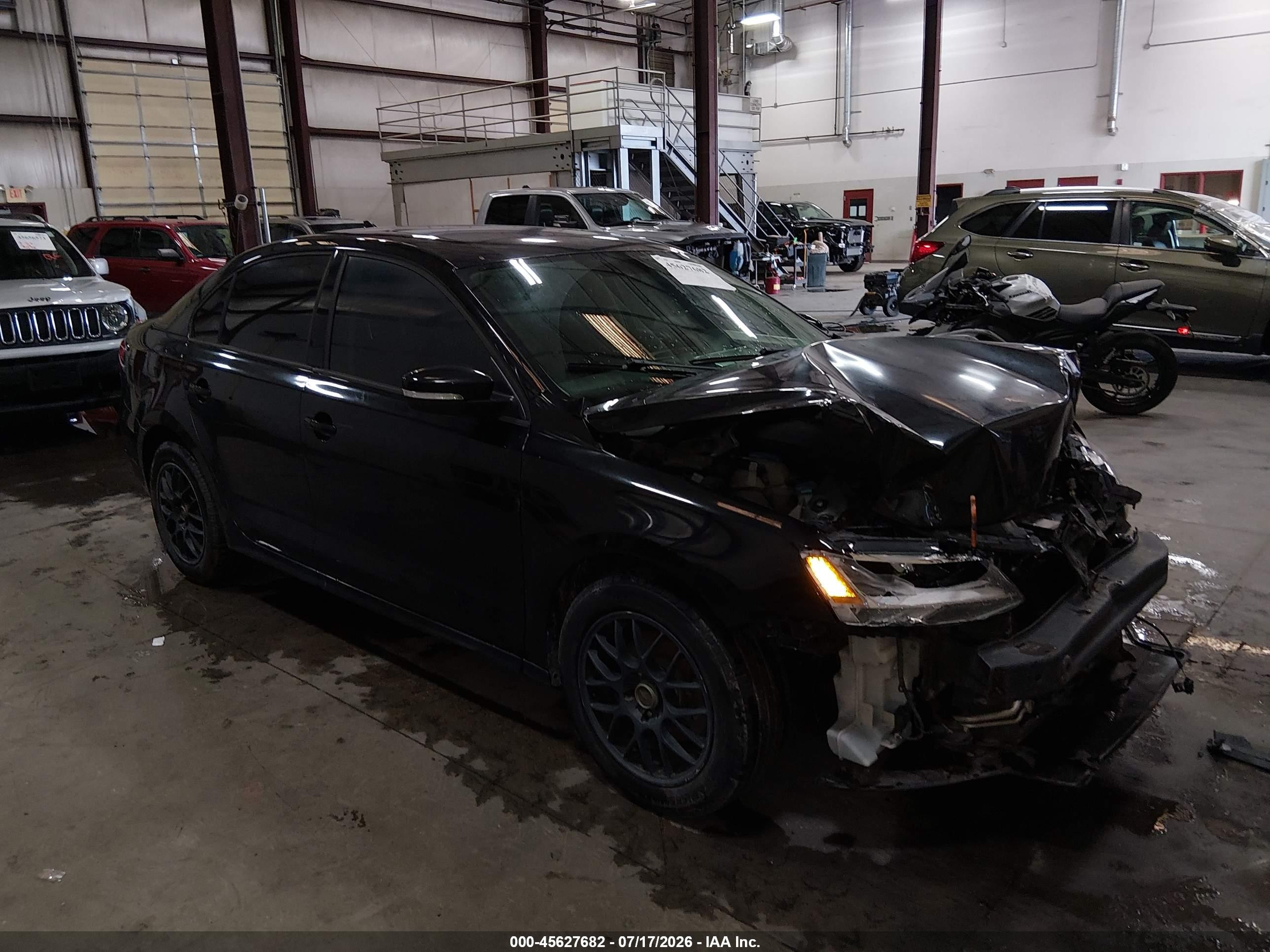 2012 Volkswagen Jetta 2.5l Se Black vin: 3VWDP7AJXCM321183
