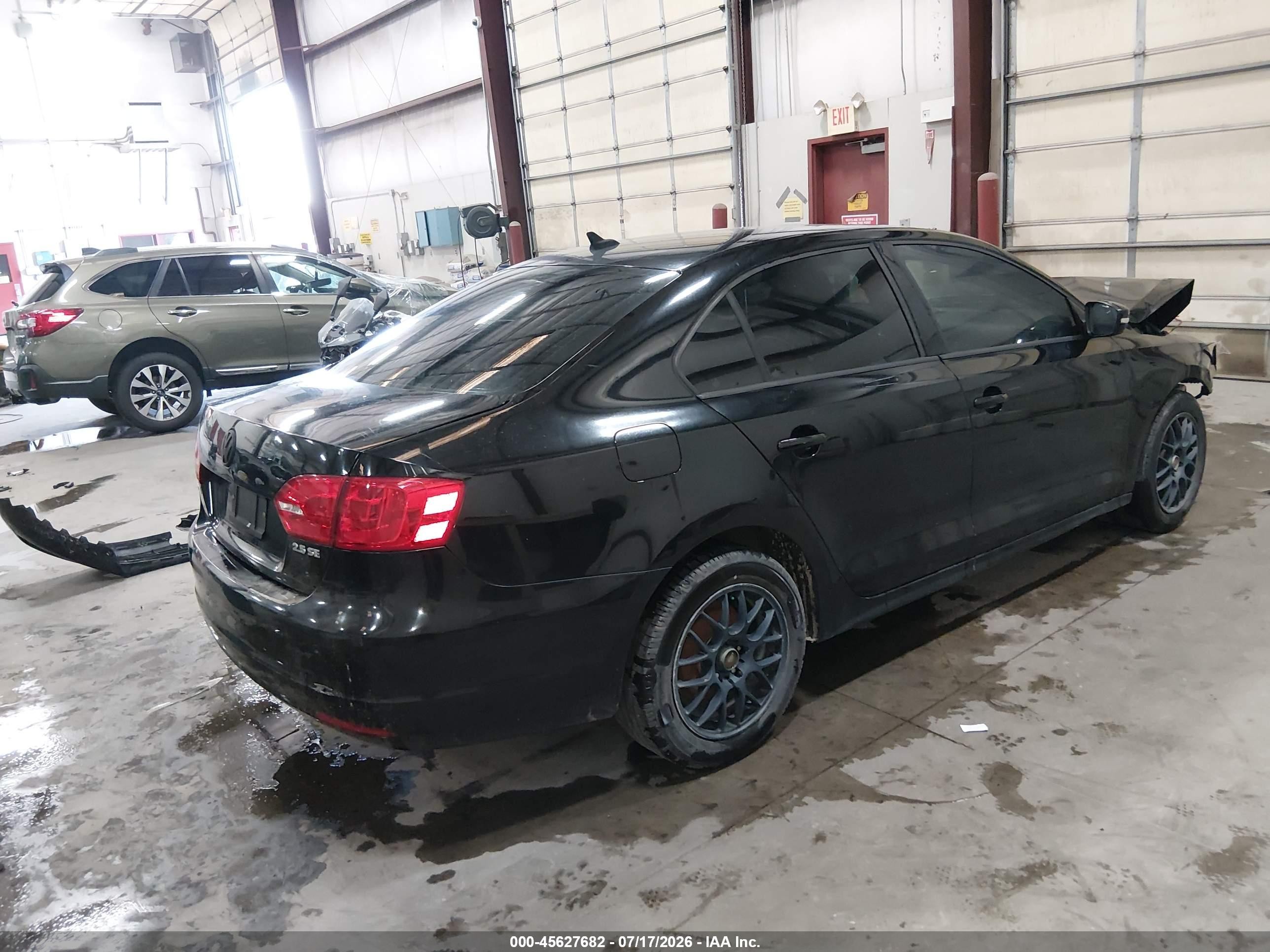 2012 Volkswagen Jetta 2.5l Se Black vin: 3VWDP7AJXCM321183