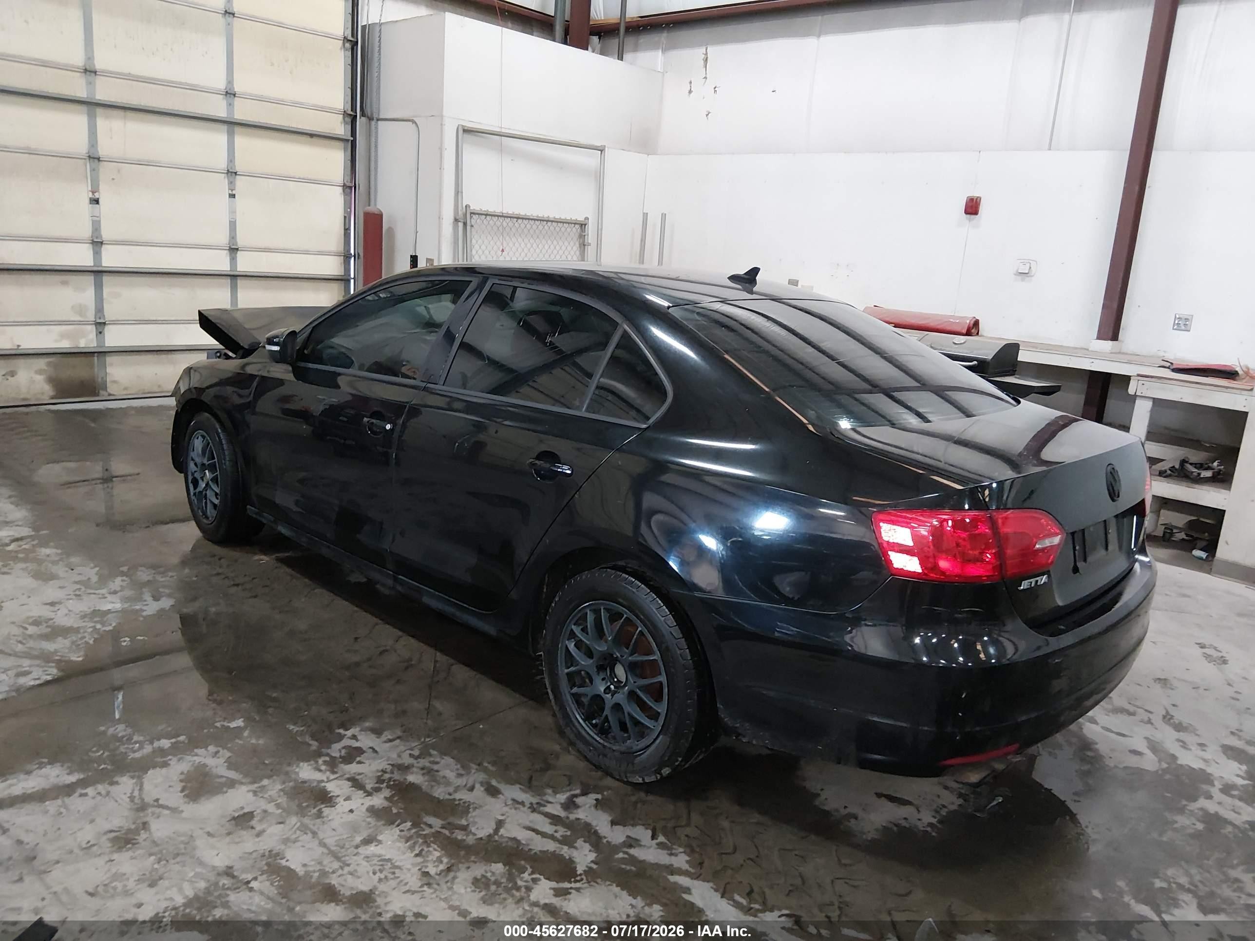 2012 Volkswagen Jetta 2.5l Se Black vin: 3VWDP7AJXCM321183