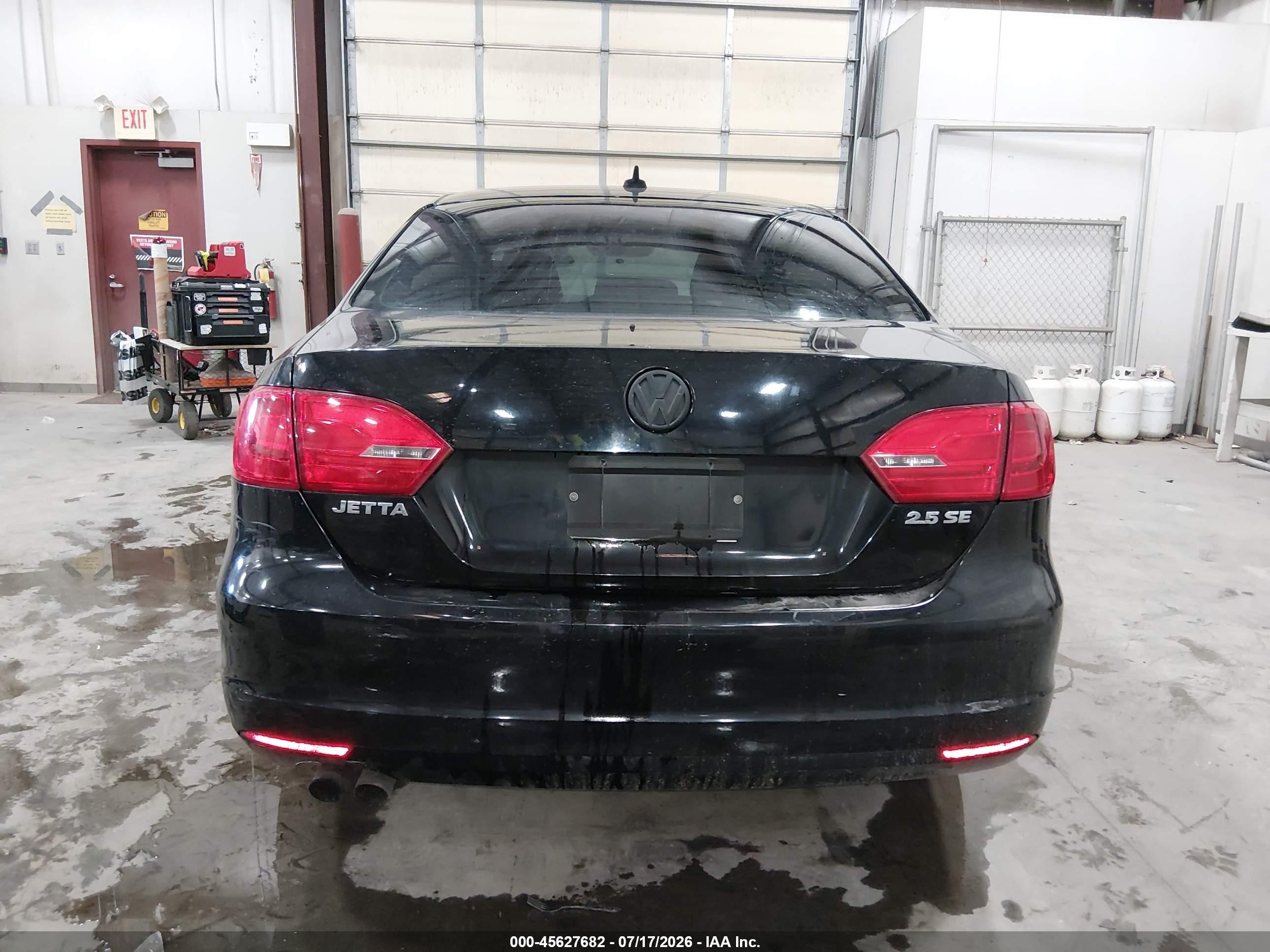 2012 Volkswagen Jetta 2.5l Se Black vin: 3VWDP7AJXCM321183
