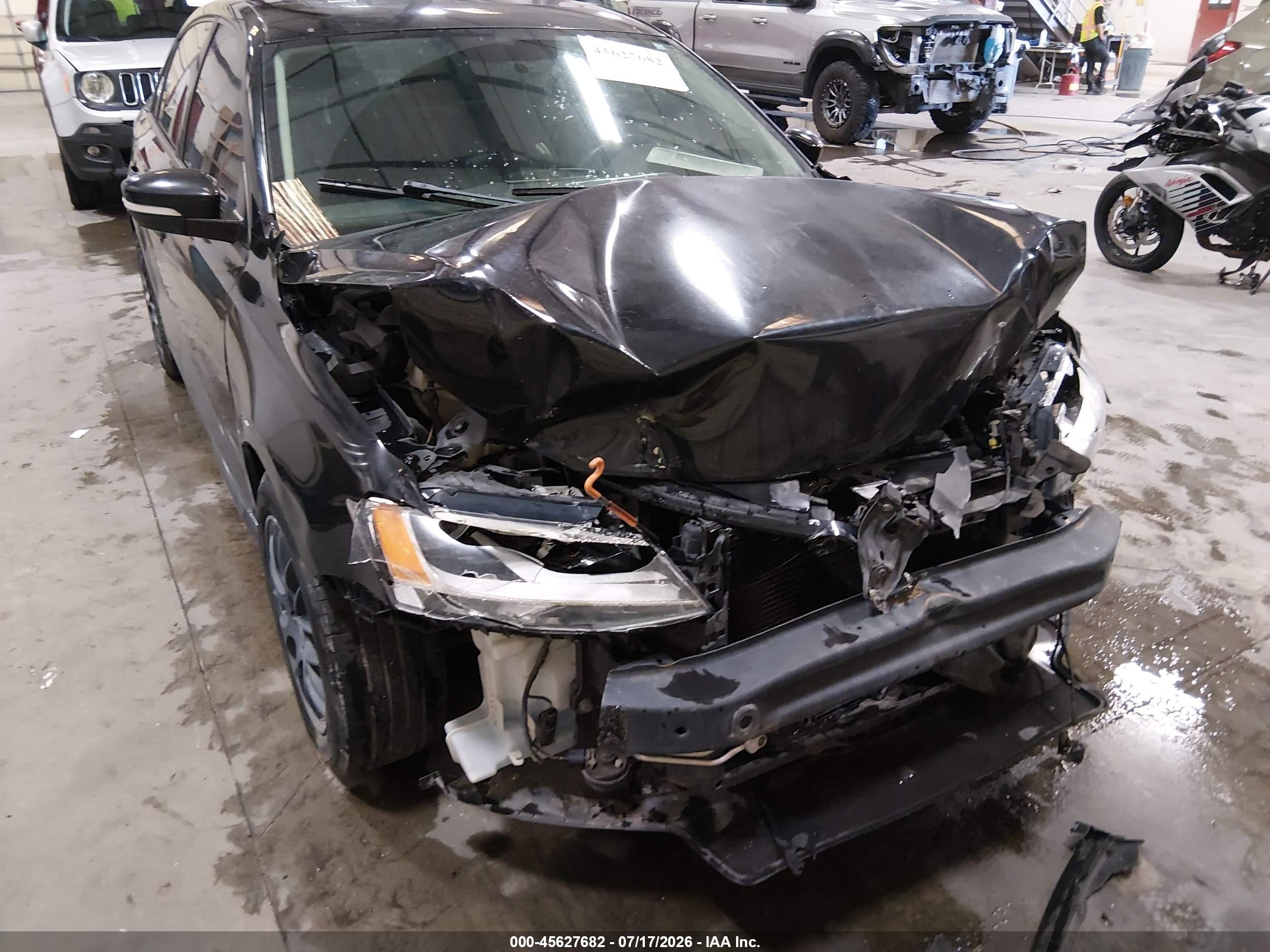 2012 Volkswagen Jetta 2.5l Se Black vin: 3VWDP7AJXCM321183
