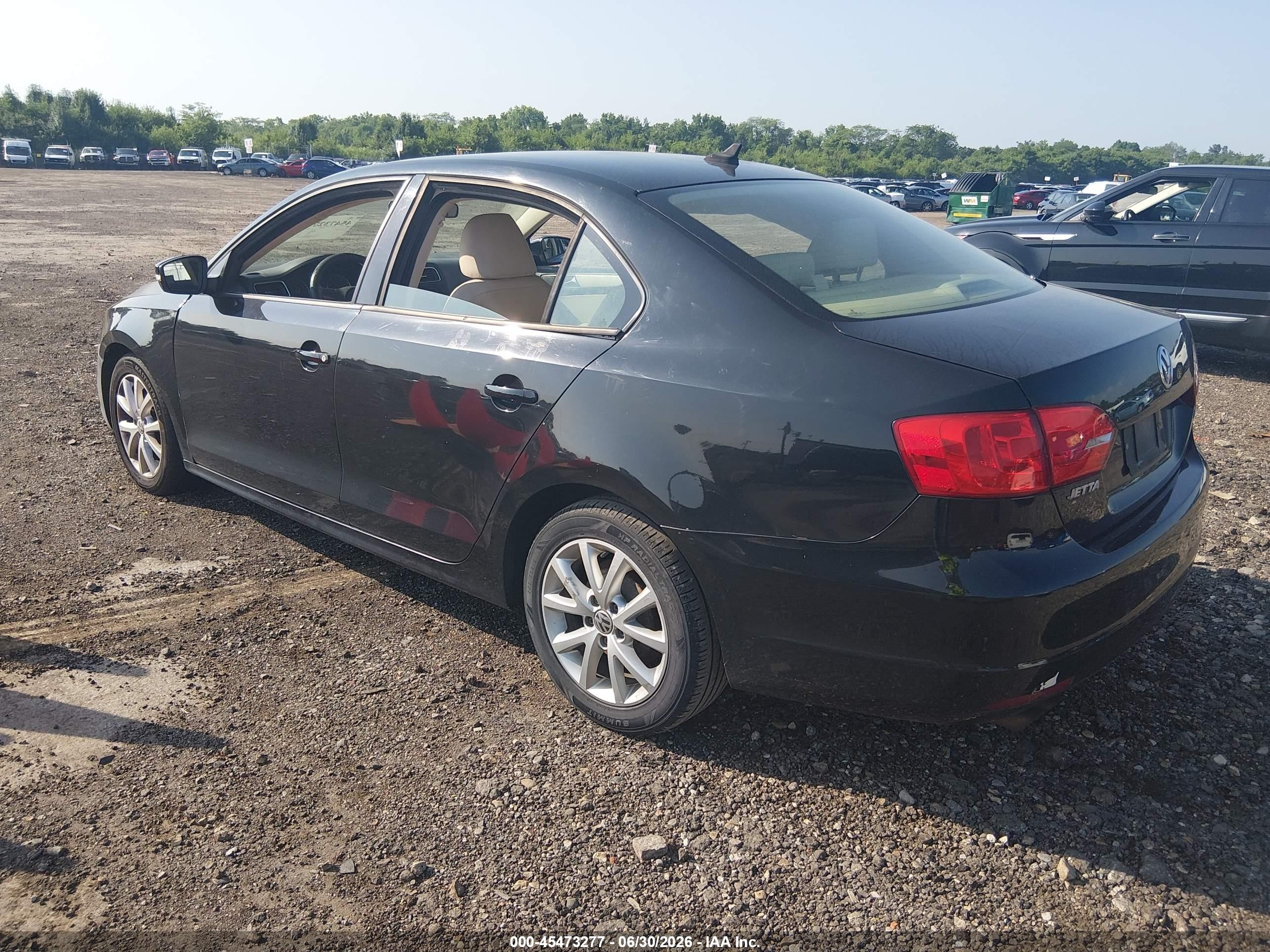 2012 Volkswagen Jetta 2.5l Se Black vin: 3VWDP7AJXCM334306
