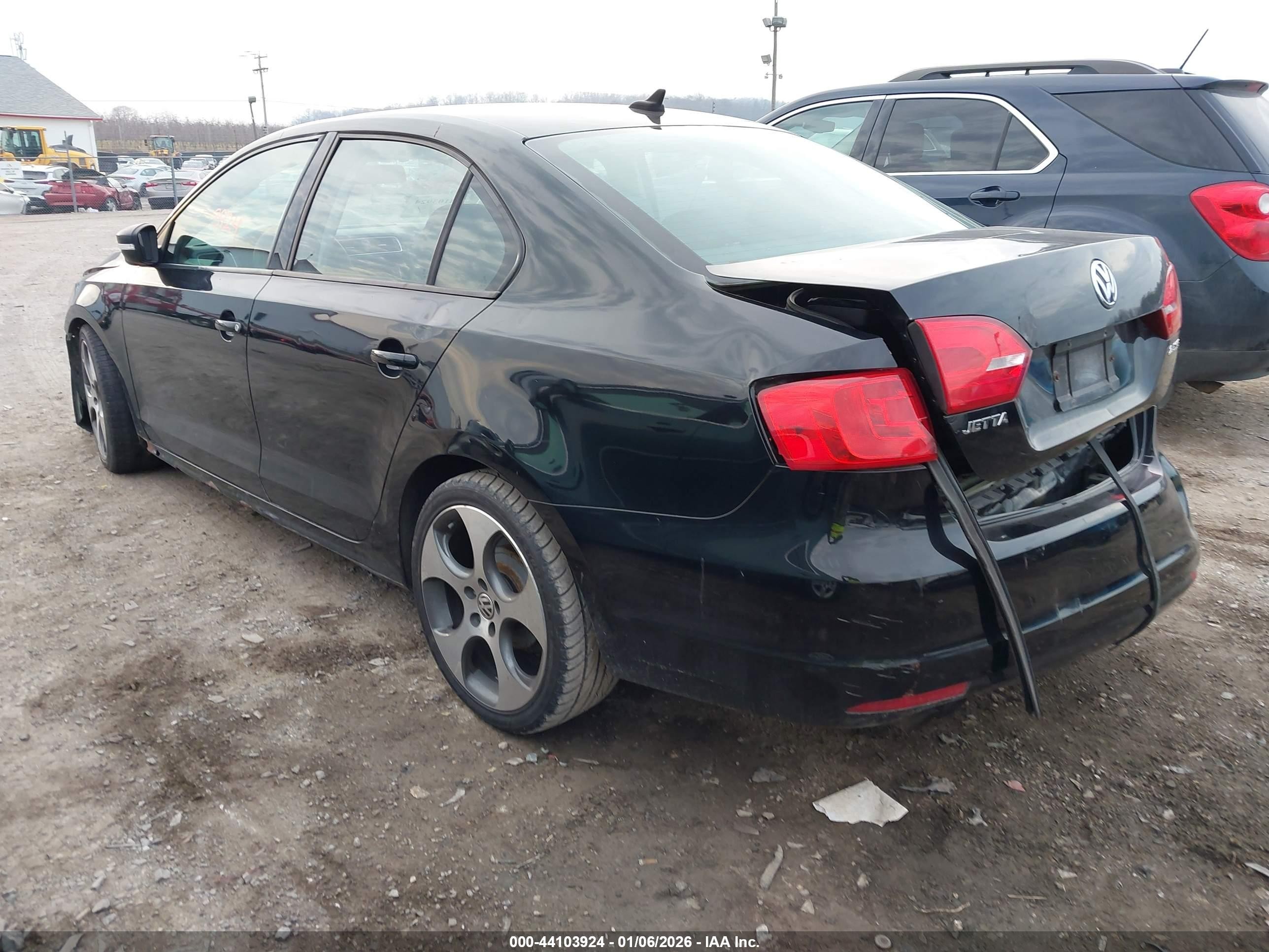 2012 Volkswagen Jetta 2.5l Se Black vin: 3VWDP7AJXCM337934