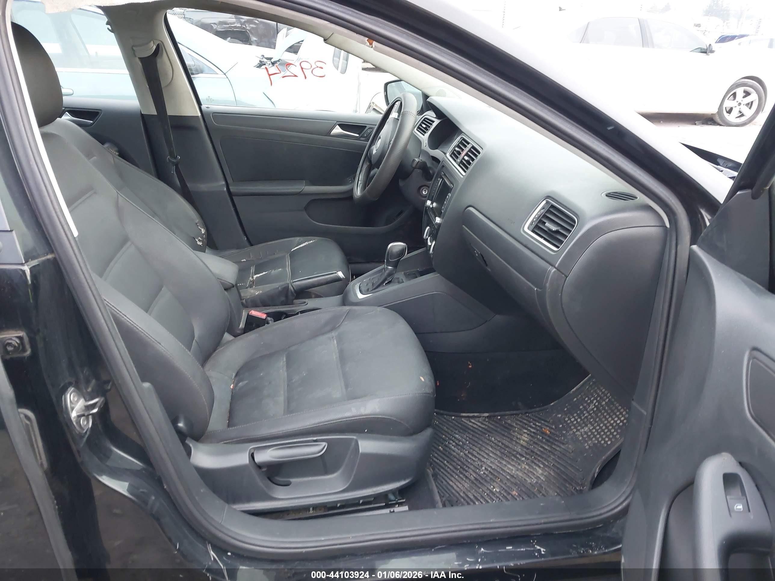 2012 Volkswagen Jetta 2.5l Se Black vin: 3VWDP7AJXCM337934