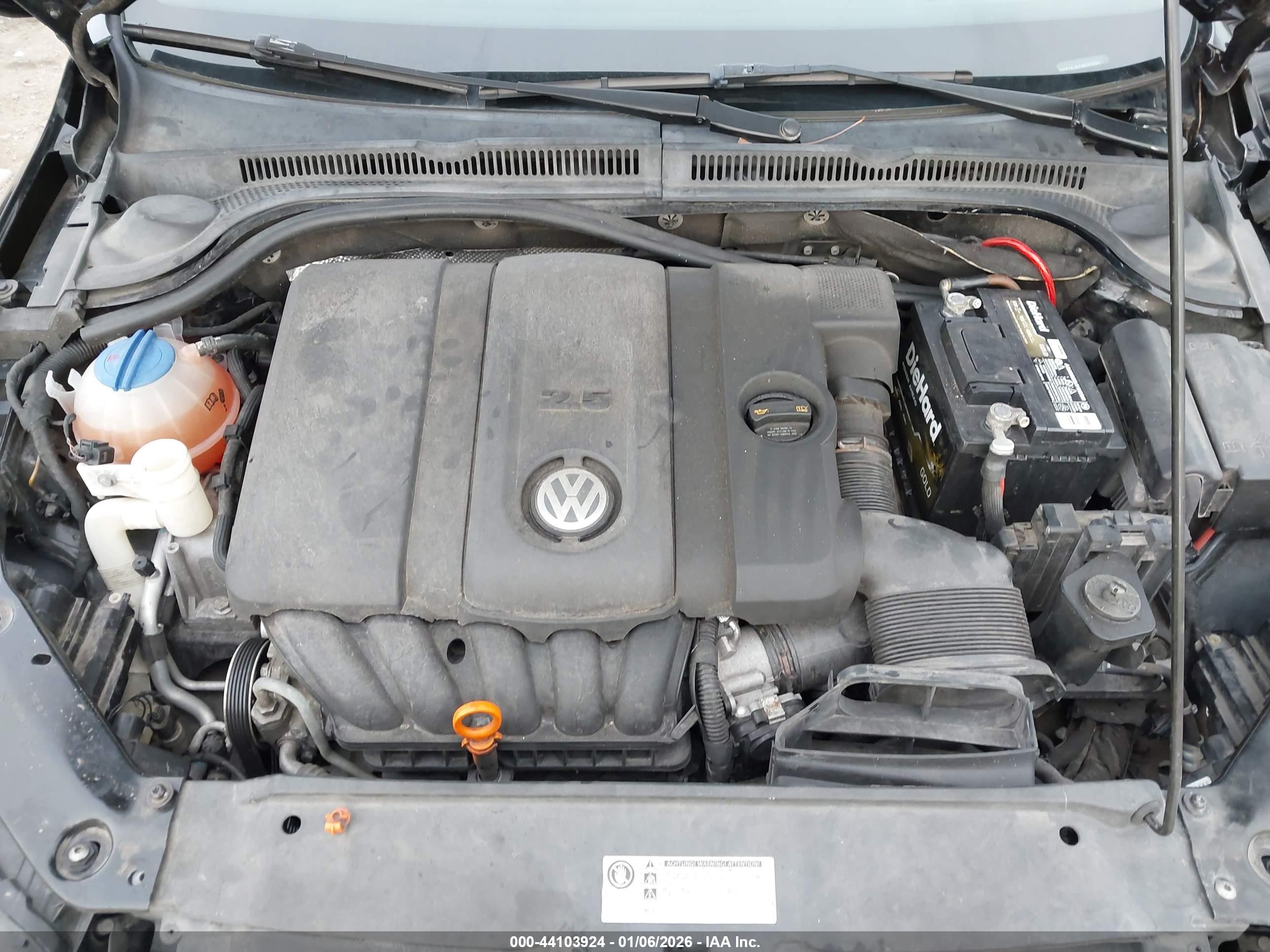 2012 Volkswagen Jetta 2.5l Se Black vin: 3VWDP7AJXCM337934