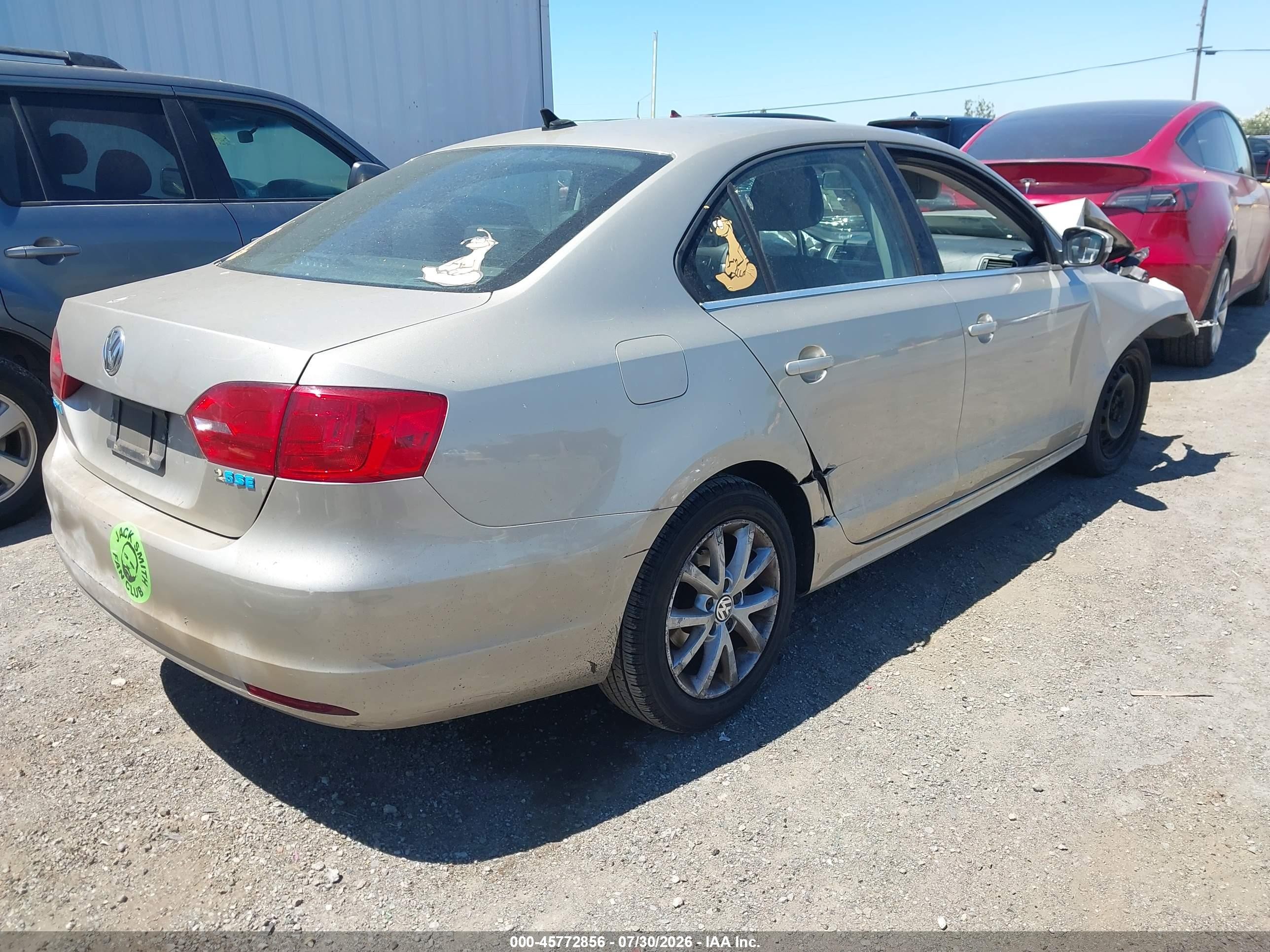 2013 Volkswagen Jetta 2.5l Se Gold vin: 3VWDP7AJXDM220839