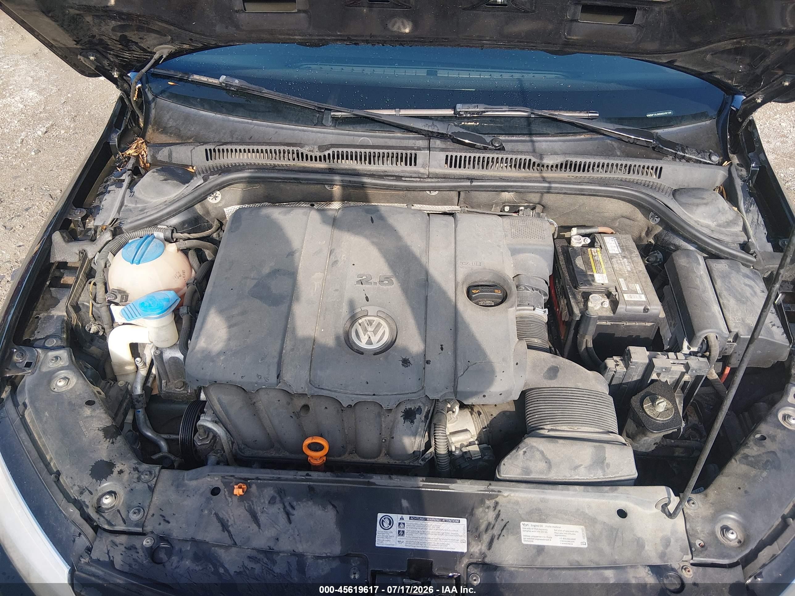 2013 Volkswagen Jetta 2.5l Se Black vin: 3VWDP7AJXDM245109