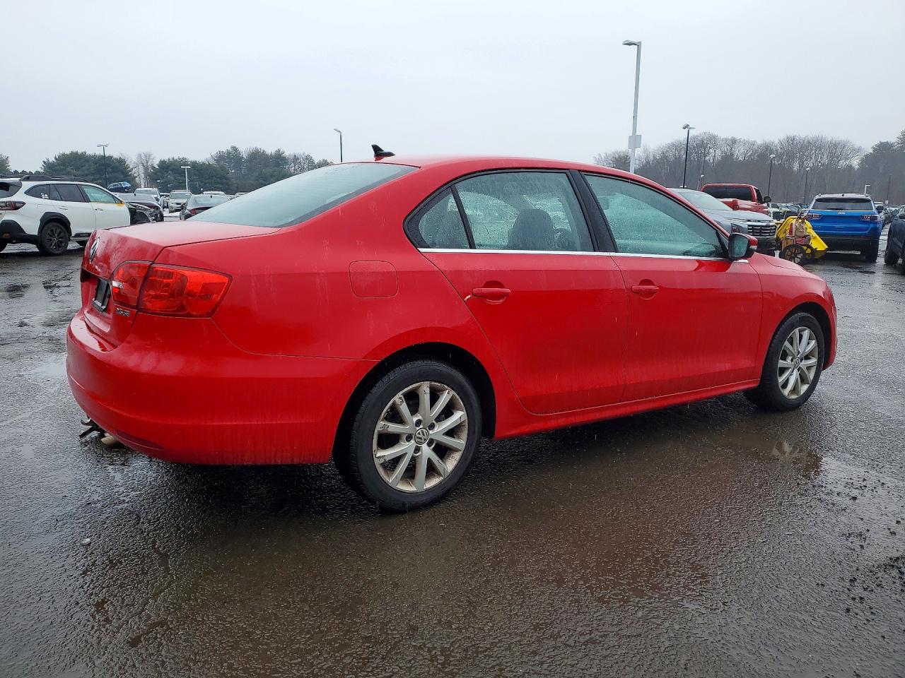 2013 Volkswagen Jetta Se Red vin: 3VWDP7AJXDM311271