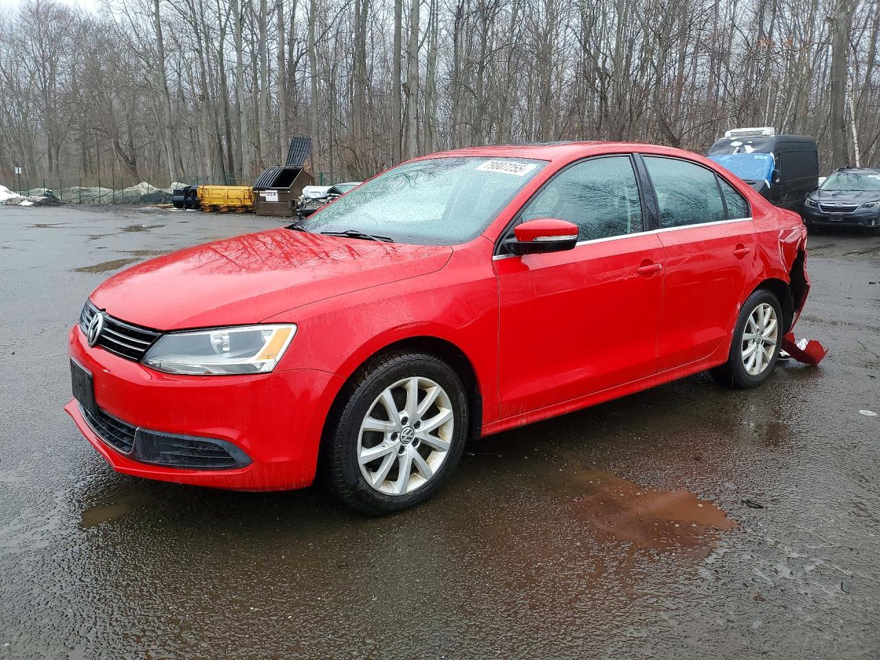 2013 Volkswagen Jetta Se Red vin: 3VWDP7AJXDM311271