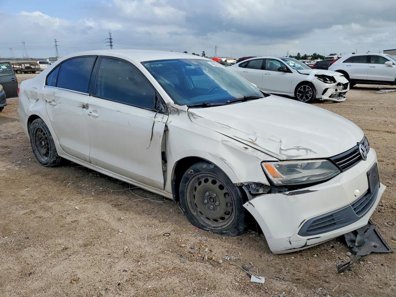 2013 Volkswagen Jetta Se White vin: 3VWDP7AJXDM375357