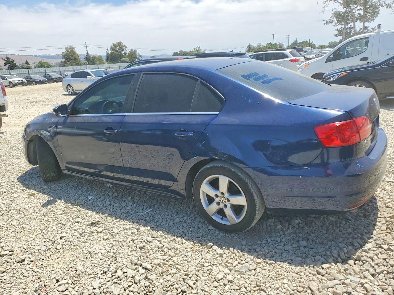 2013 Volkswagen Jetta Se Blue vin: 3VWDP7AJXDM407336