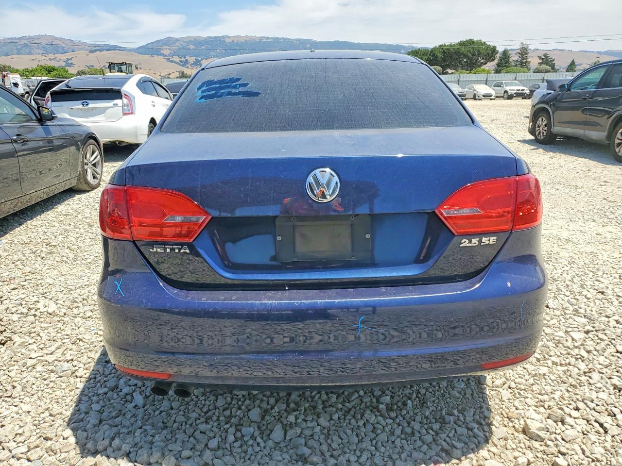 2013 Volkswagen Jetta Se Blue vin: 3VWDP7AJXDM407336