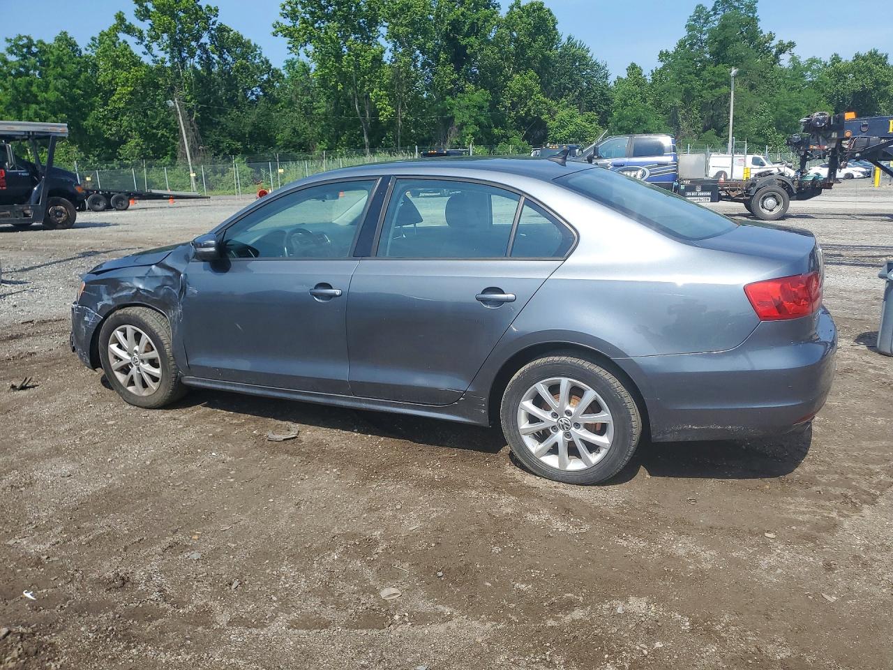 2011 Volkswagen Jetta Se Gray vin: 3VWDX7AJ0BM021036