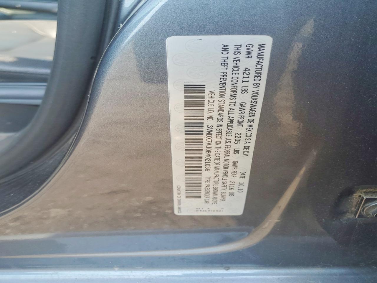 2011 Volkswagen Jetta Se Gray vin: 3VWDX7AJ0BM021036