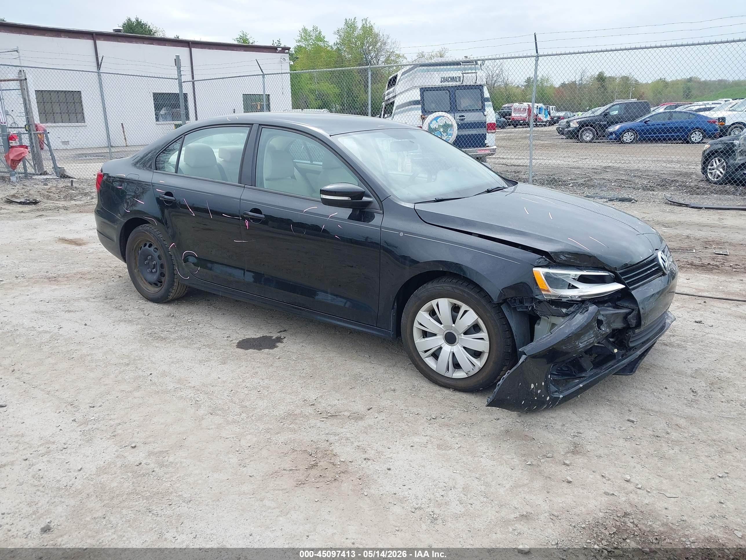 2011 Volkswagen Jetta 2.5l Se Black vin: 3VWDX7AJ0BM321448