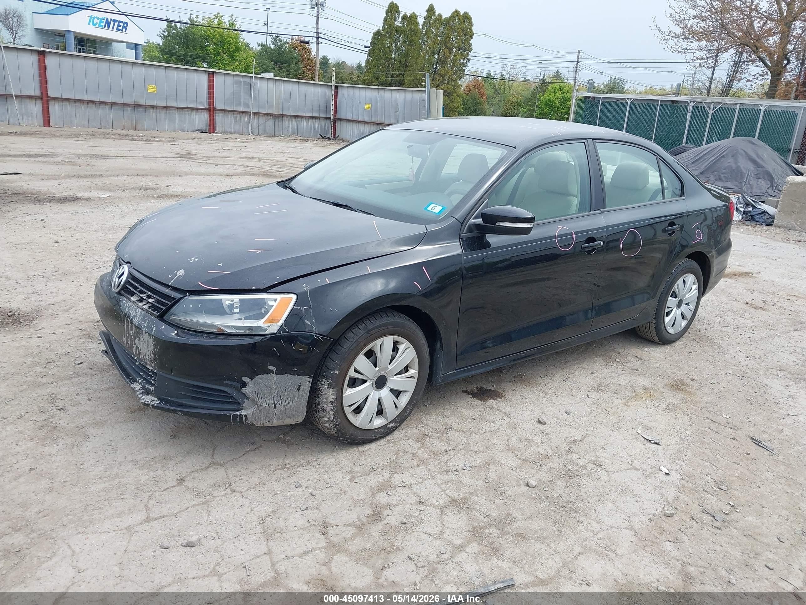 2011 Volkswagen Jetta 2.5l Se Black vin: 3VWDX7AJ0BM321448