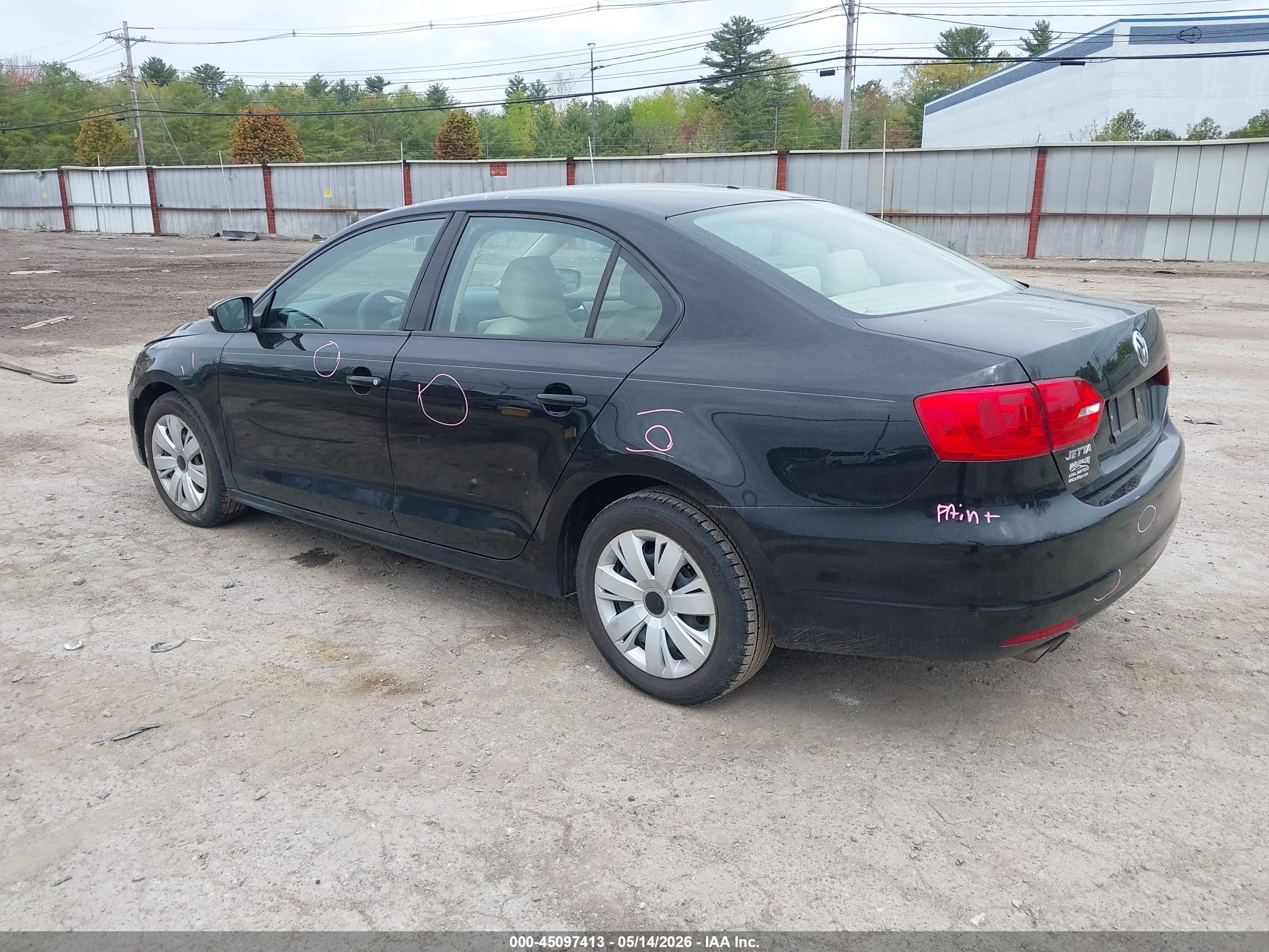 2011 Volkswagen Jetta 2.5l Se Black vin: 3VWDX7AJ0BM321448