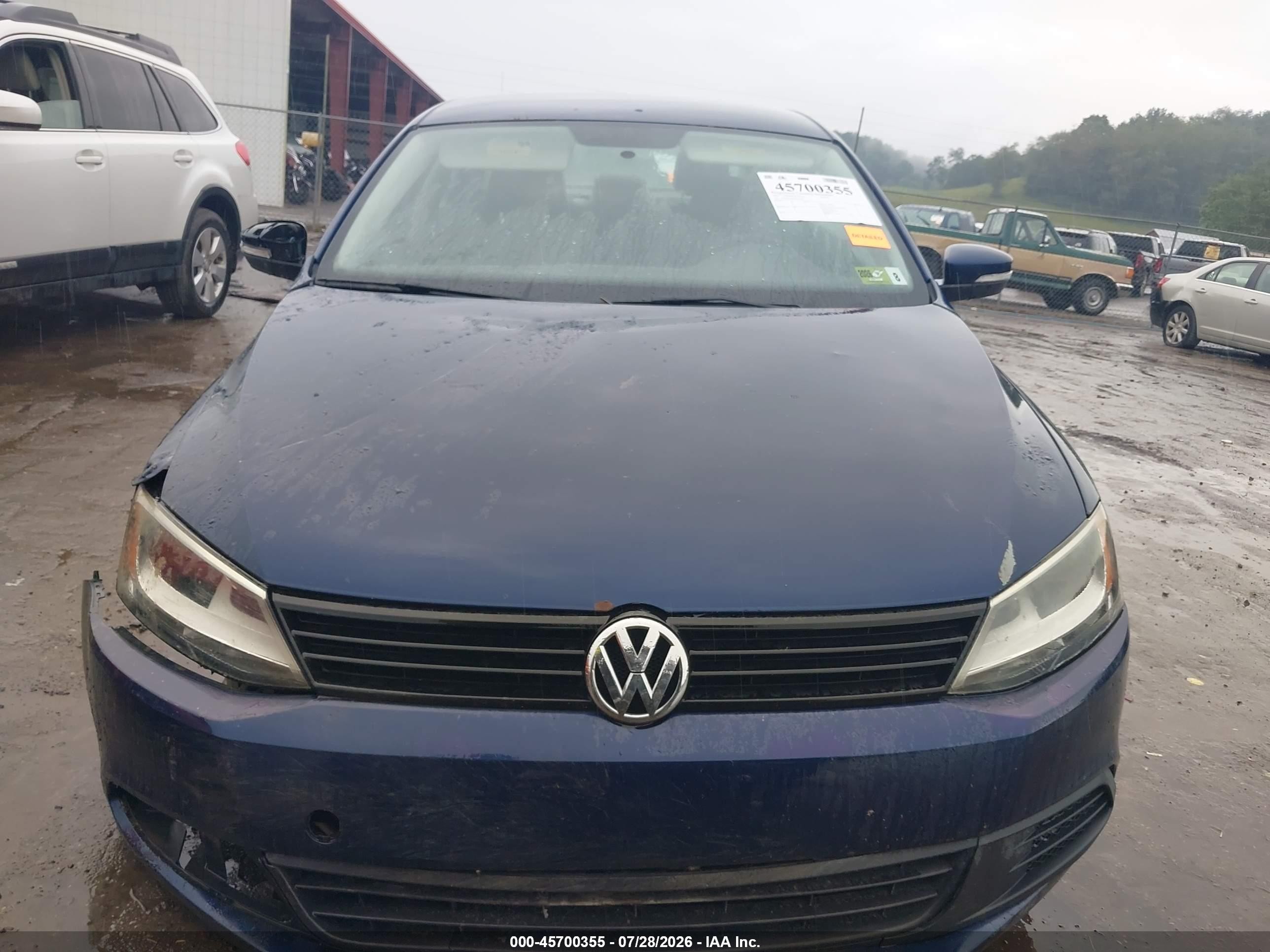 2011 Volkswagen Jetta 2.5l Se Blue vin: 3VWDX7AJ0BM325001