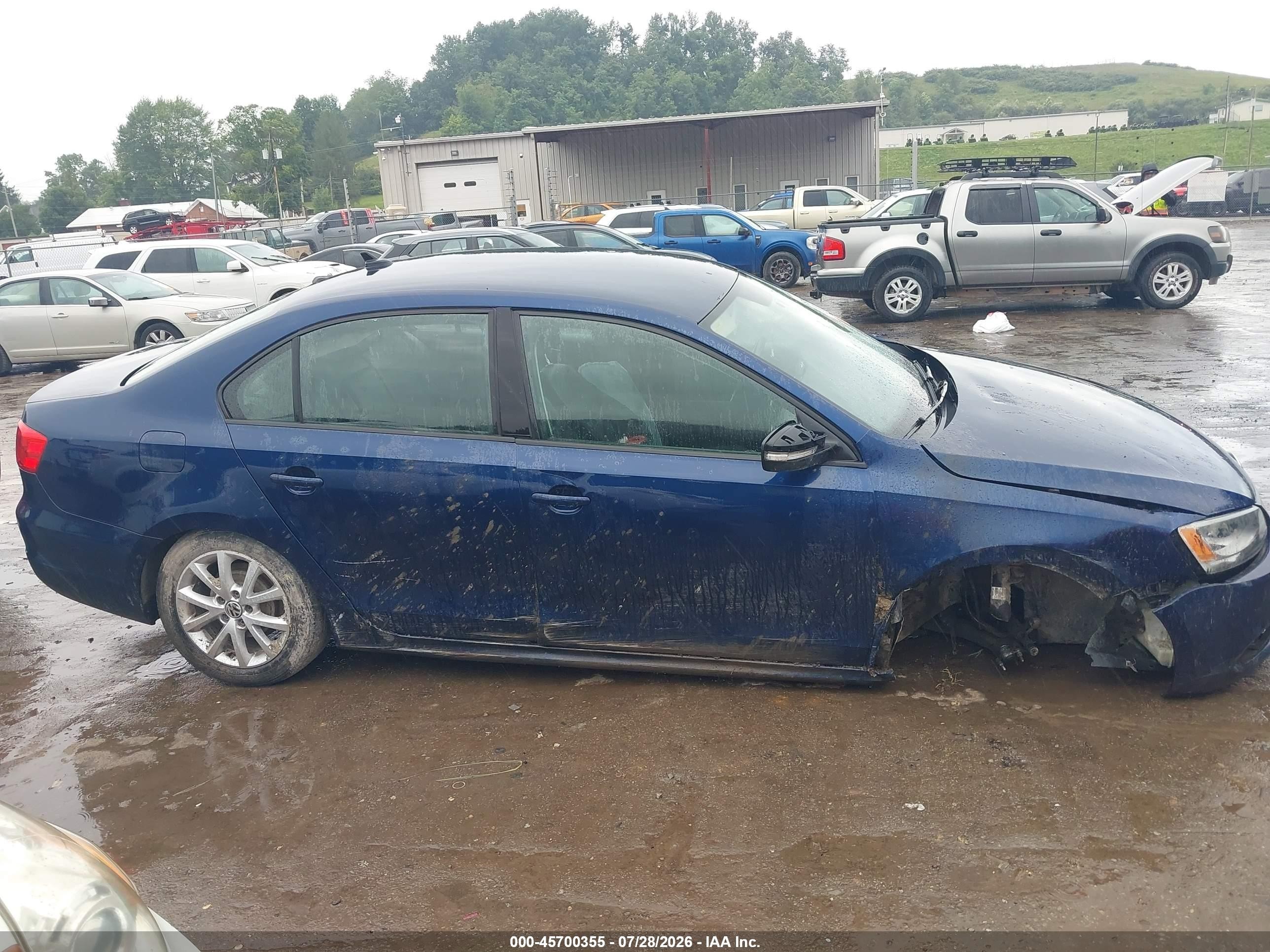 2011 Volkswagen Jetta 2.5l Se Blue vin: 3VWDX7AJ0BM325001