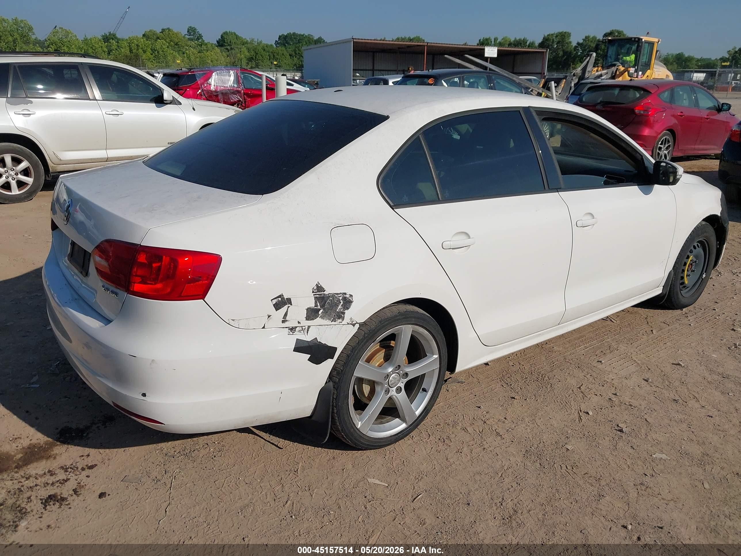 2011 Volkswagen Jetta 2.5l Se White vin: 3VWDX7AJ0BM351579