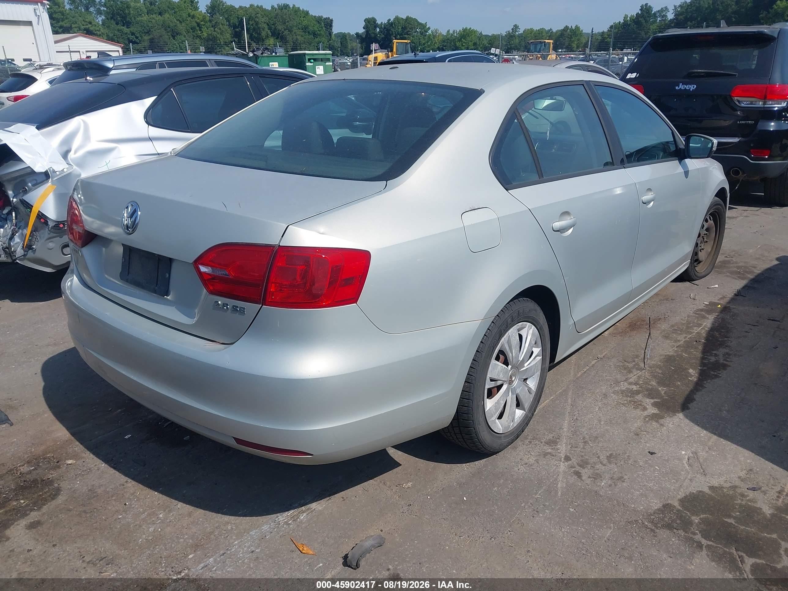 2011 Volkswagen Jetta 2.5l Se Серый vin: 3VWDX7AJ0BM374425